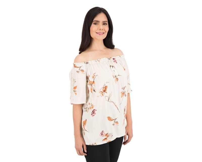 blusa beige mujer