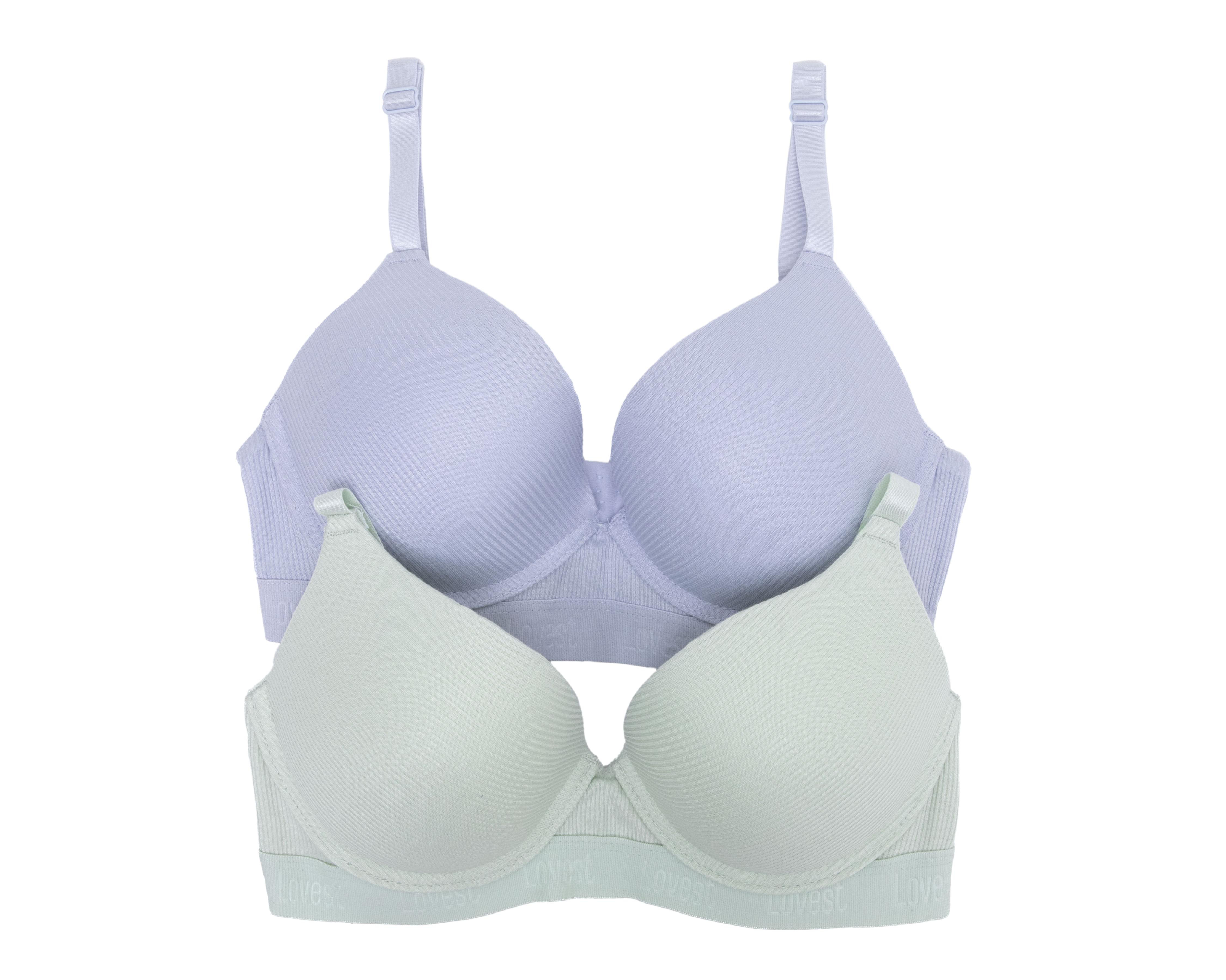 Foto 1 | Brasier con Varilla Lovest Copa Completa para Mujer 2 Pack