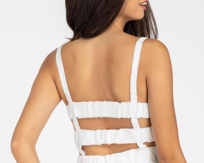 Foto 5 | Vestido 18 Forever Casual Blanco con Tirantes