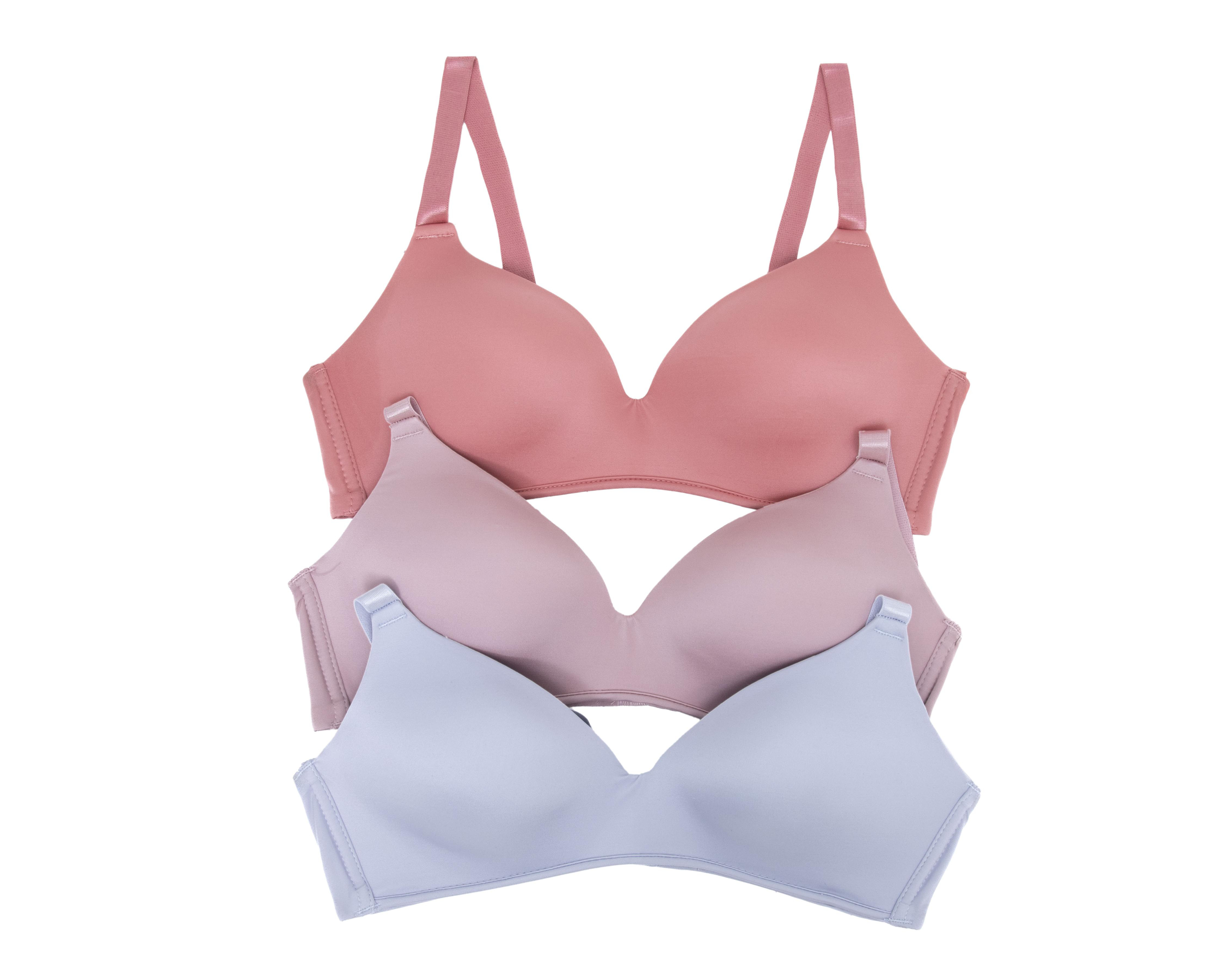 Foto 1 | Brasier Seamless Beauty Secret Media Copa para Mujer 3 Pack