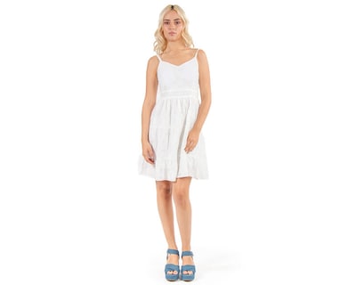 Foto 1 | Vestido Casual Forever 21 Blanco con Tirantes Juvenil