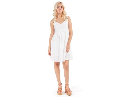 Foto 1 | Vestido Casual Forever 21 Blanco con Tirantes Juvenil