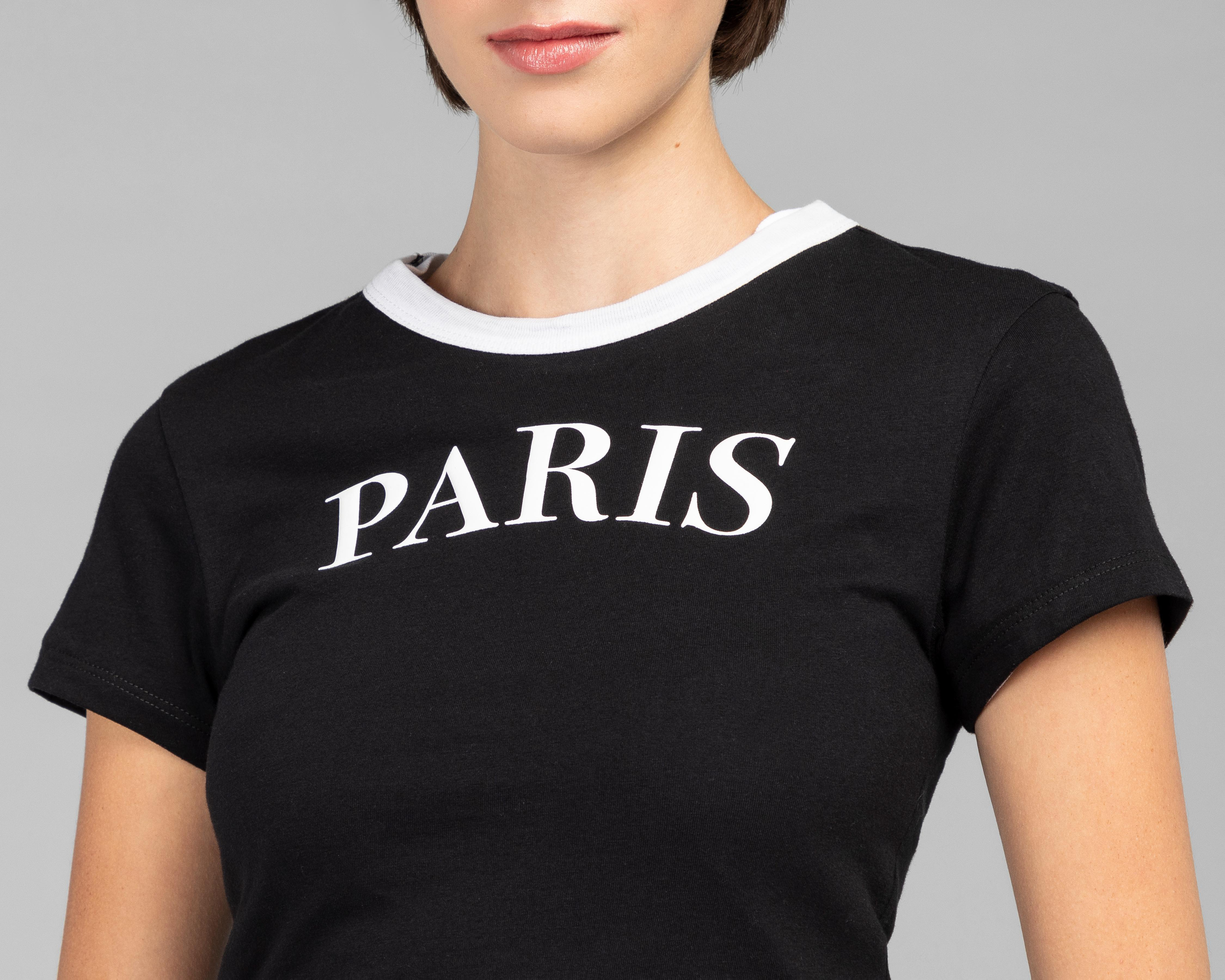 Foto 5 pulgar | Playera Strona Negra para Mujer