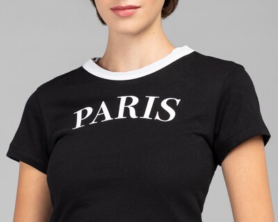 Foto 4 | Playera Strona Negra para Mujer