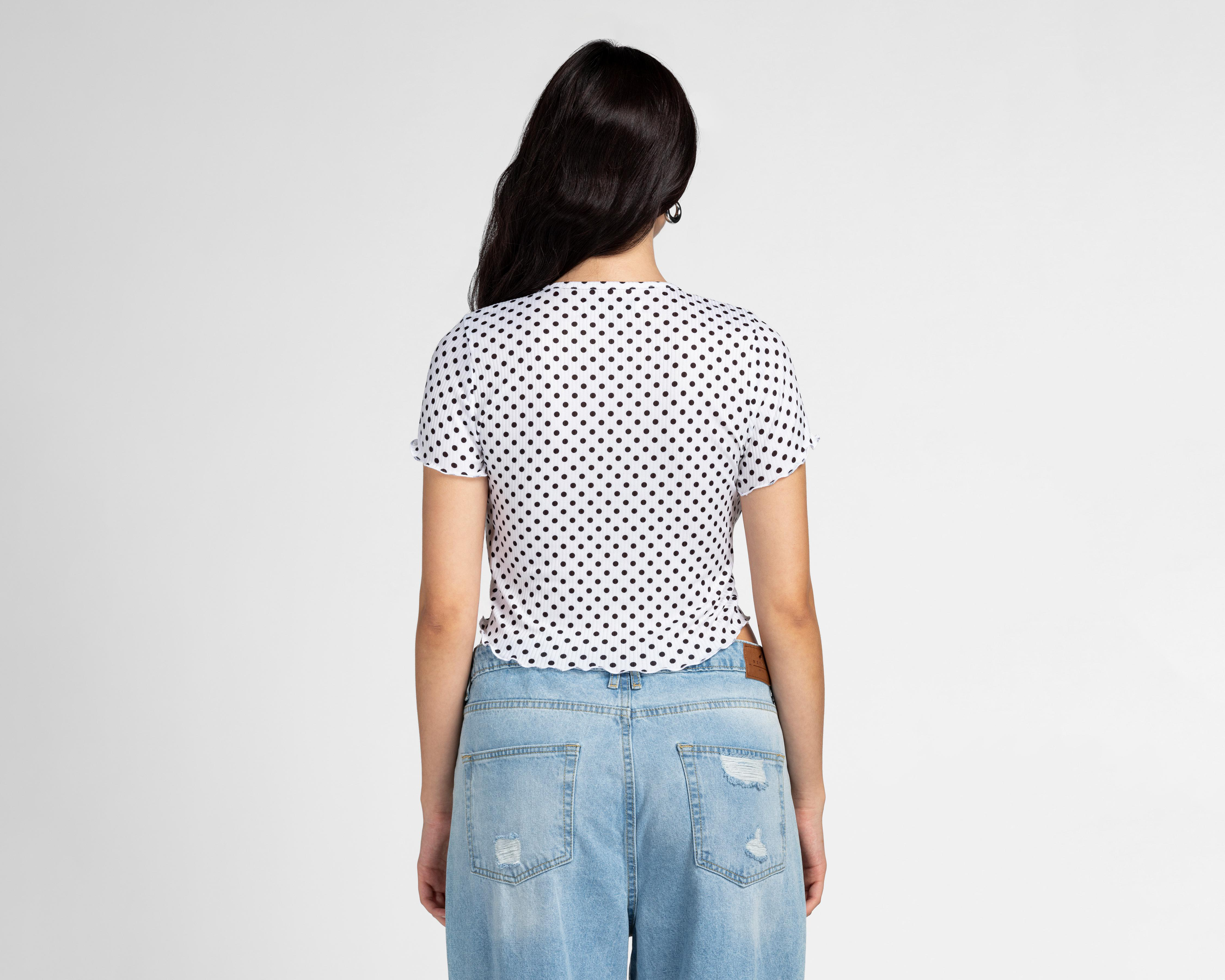 Foto 4 pulgar | Blusa Refill de Puntos para Mujer