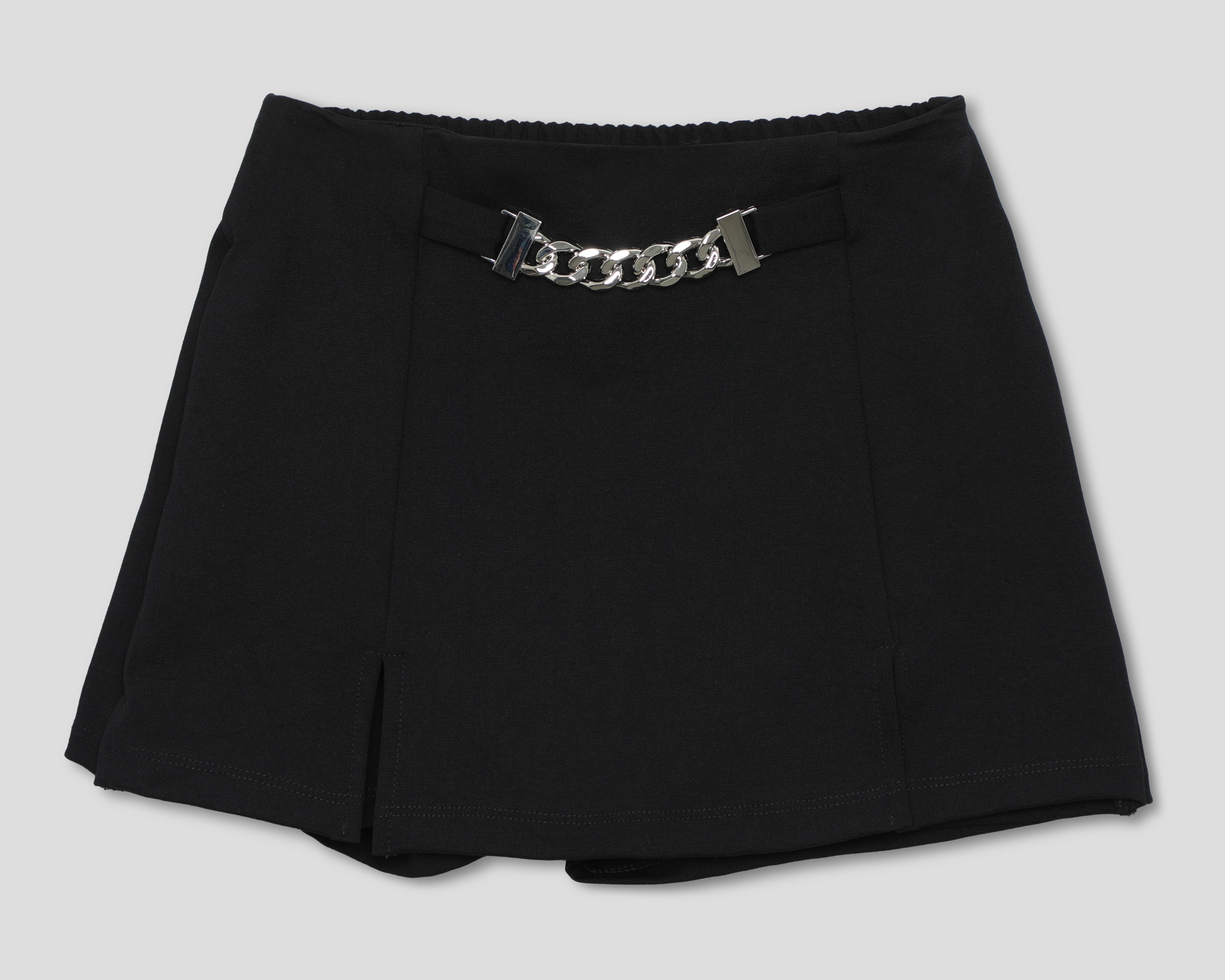 Foto 2 pulgar | Short Falda Boy London Negro para Mujer