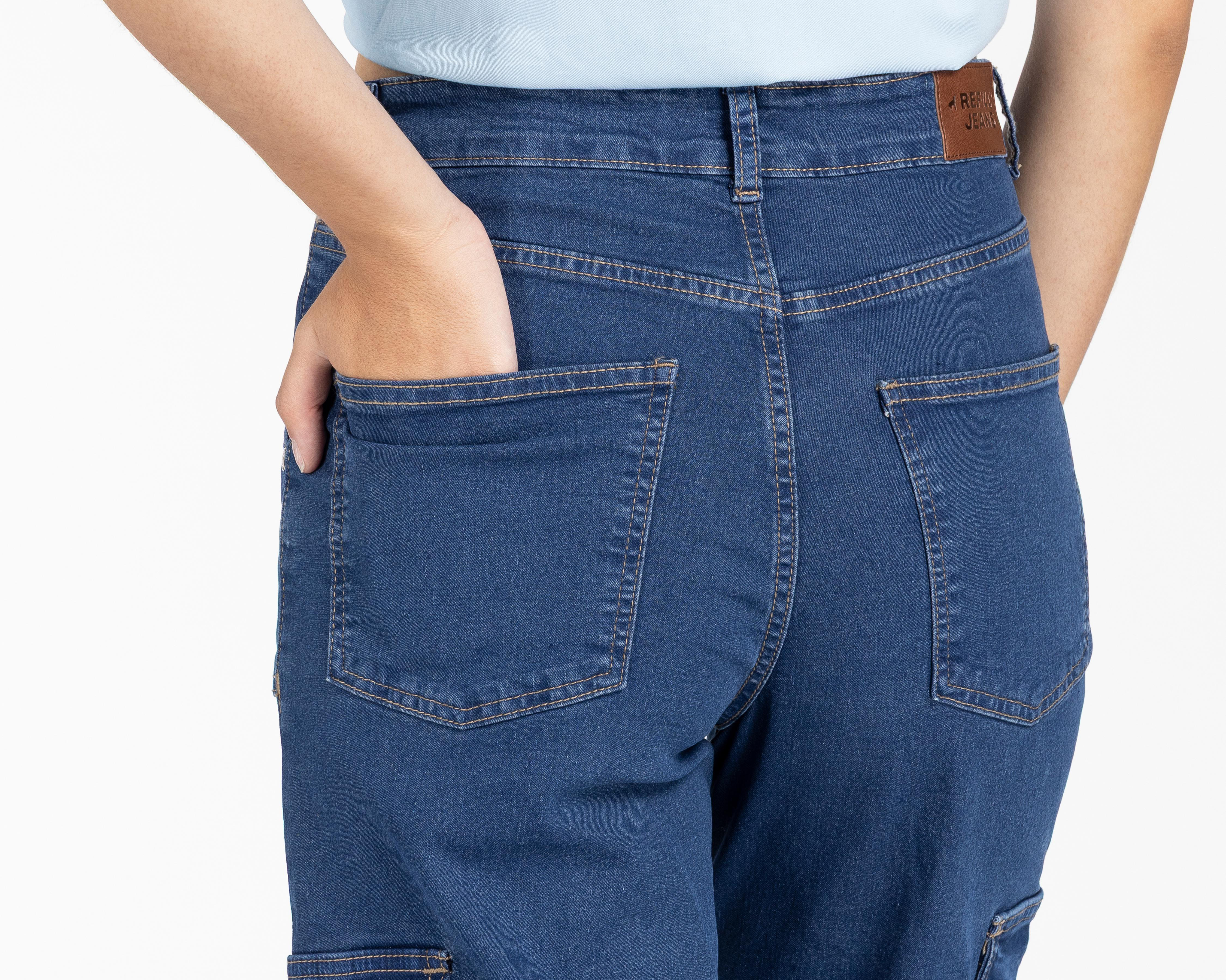 Foto 6 pulgar | Jeans Wide Leg Refill para Mujer