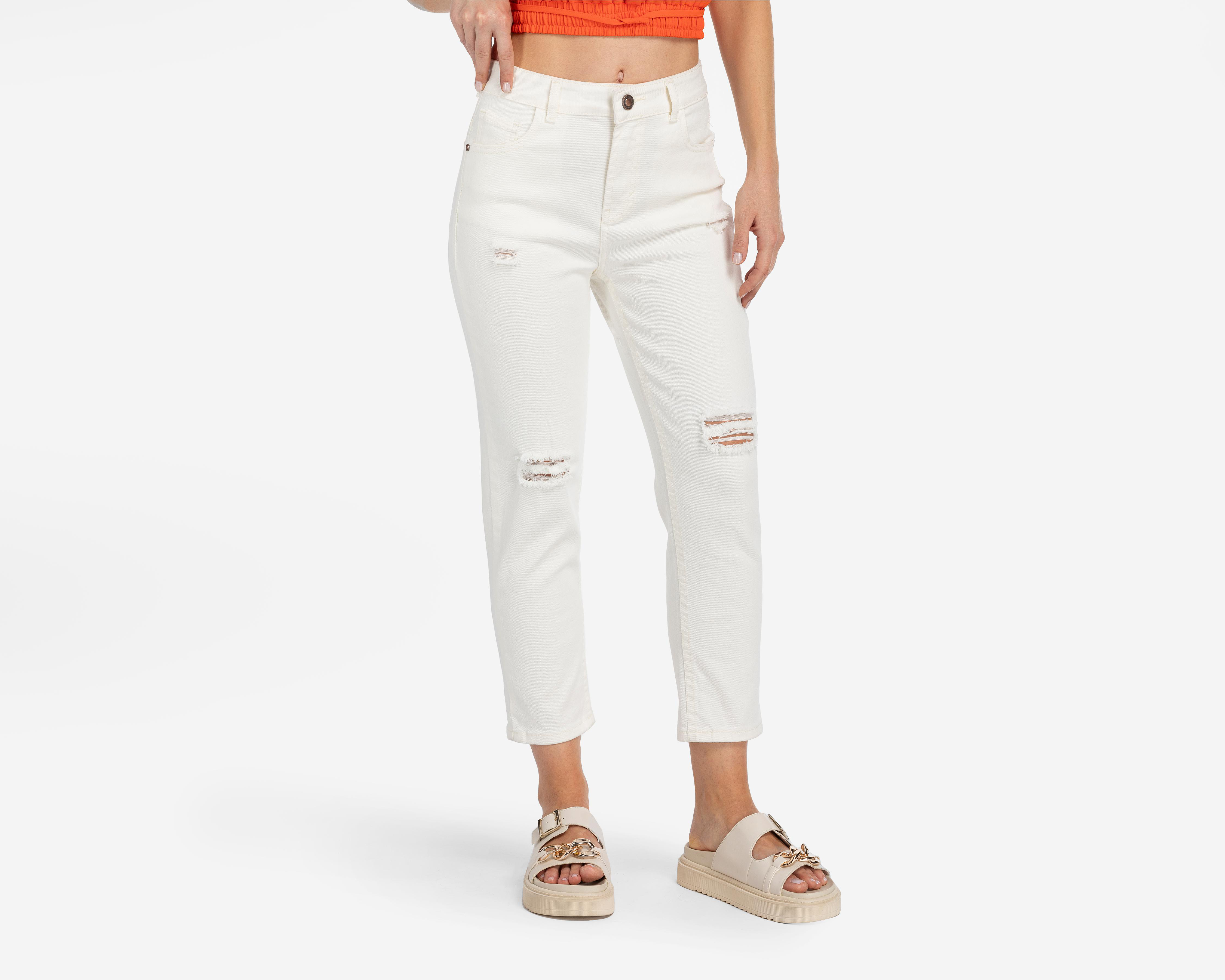 Jeans Sahara Mom Blanco