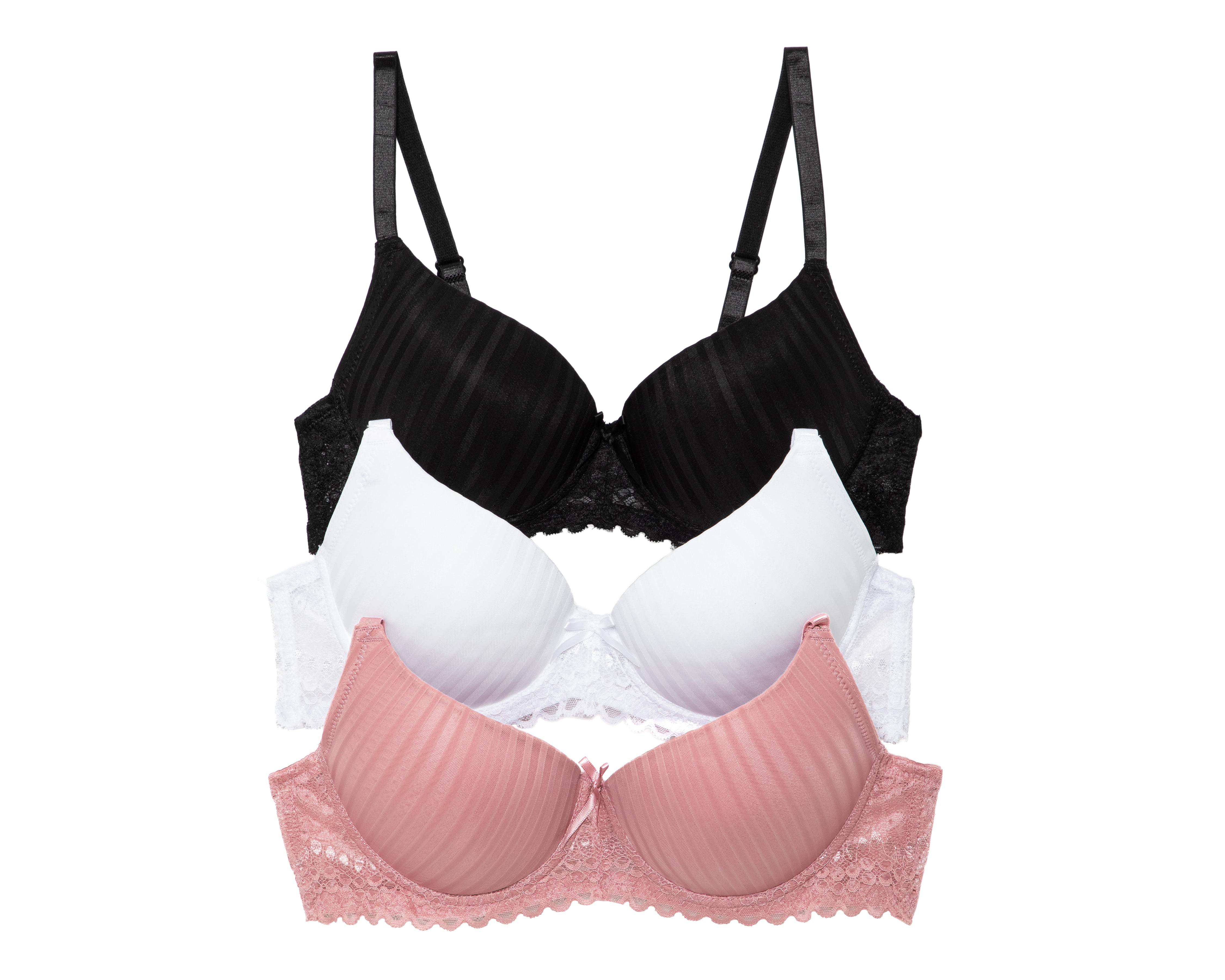 Foto 2 pulgar | Brasier con Encaje Beauty Secret Copa Completa 3 Pack