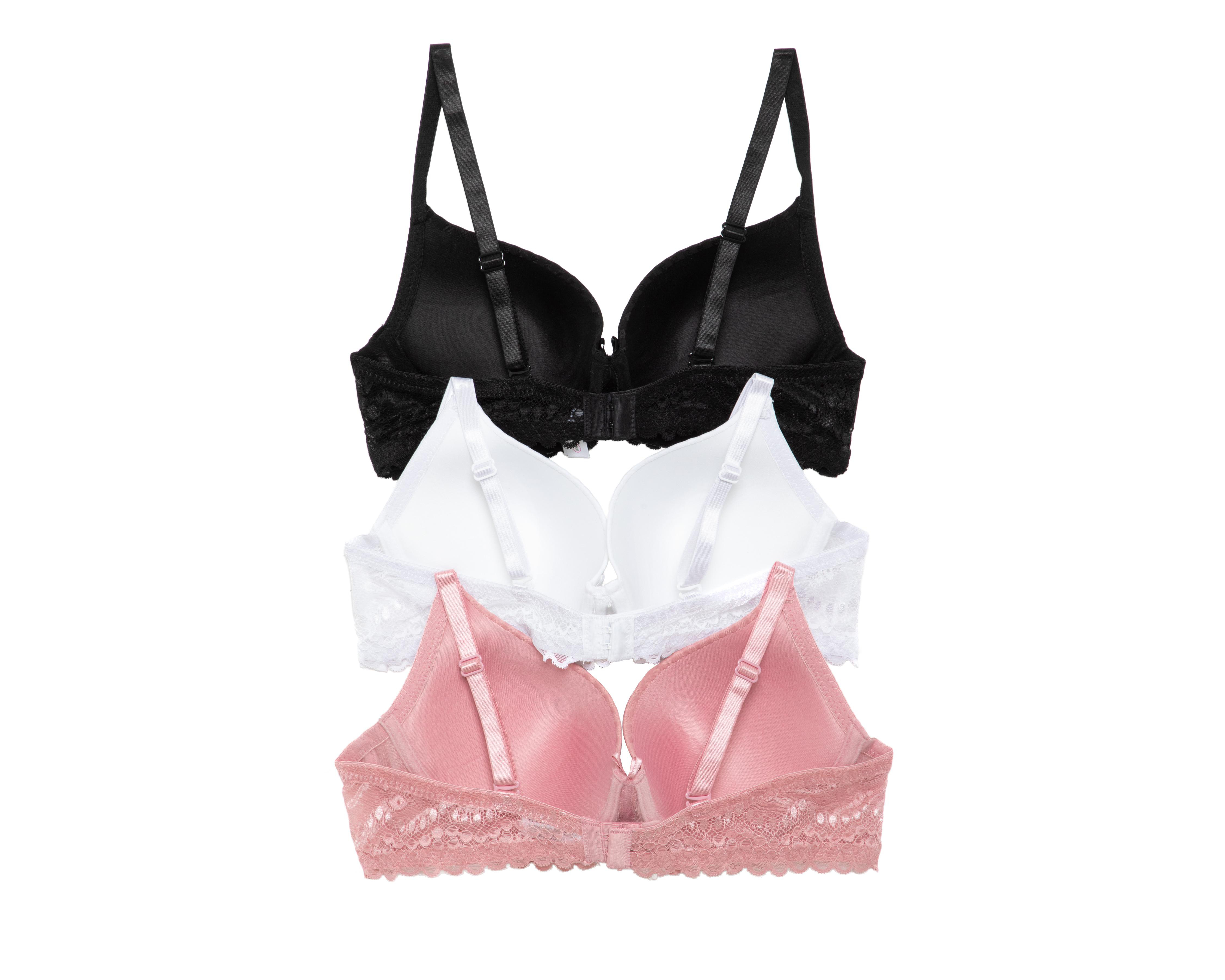 Foto 2 | Brasier con Encaje Beauty Secret Copa Completa 3 Pack