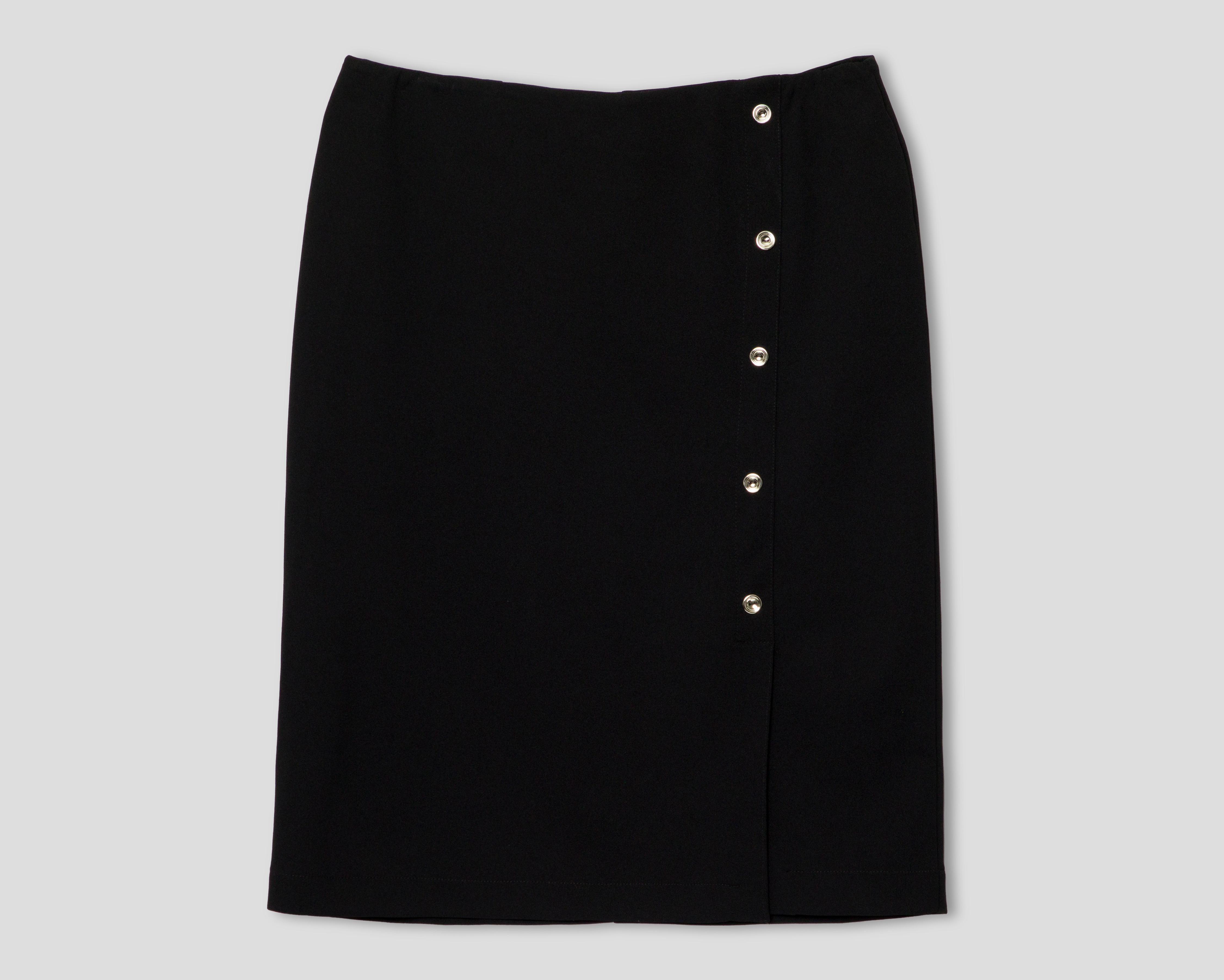 Foto 1 | Falda Corta Sahara con Botones para Mujer