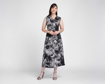 Foto 1 | Vestido Formal Sahara Midi Negro con Estampado