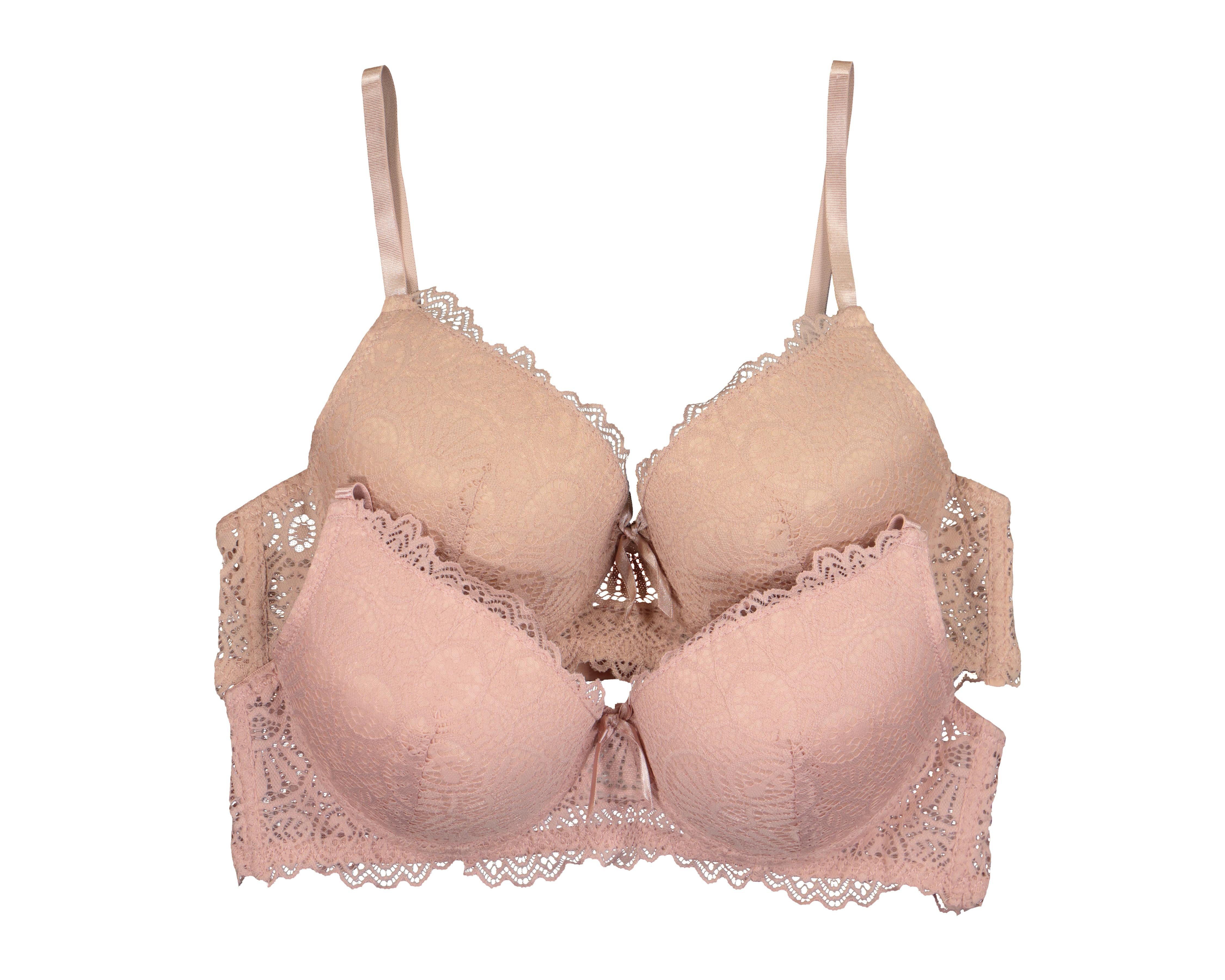 Brasier con Encaje Eva Tu Estilo Íntimo Push Up para Mujer 2 Pack
