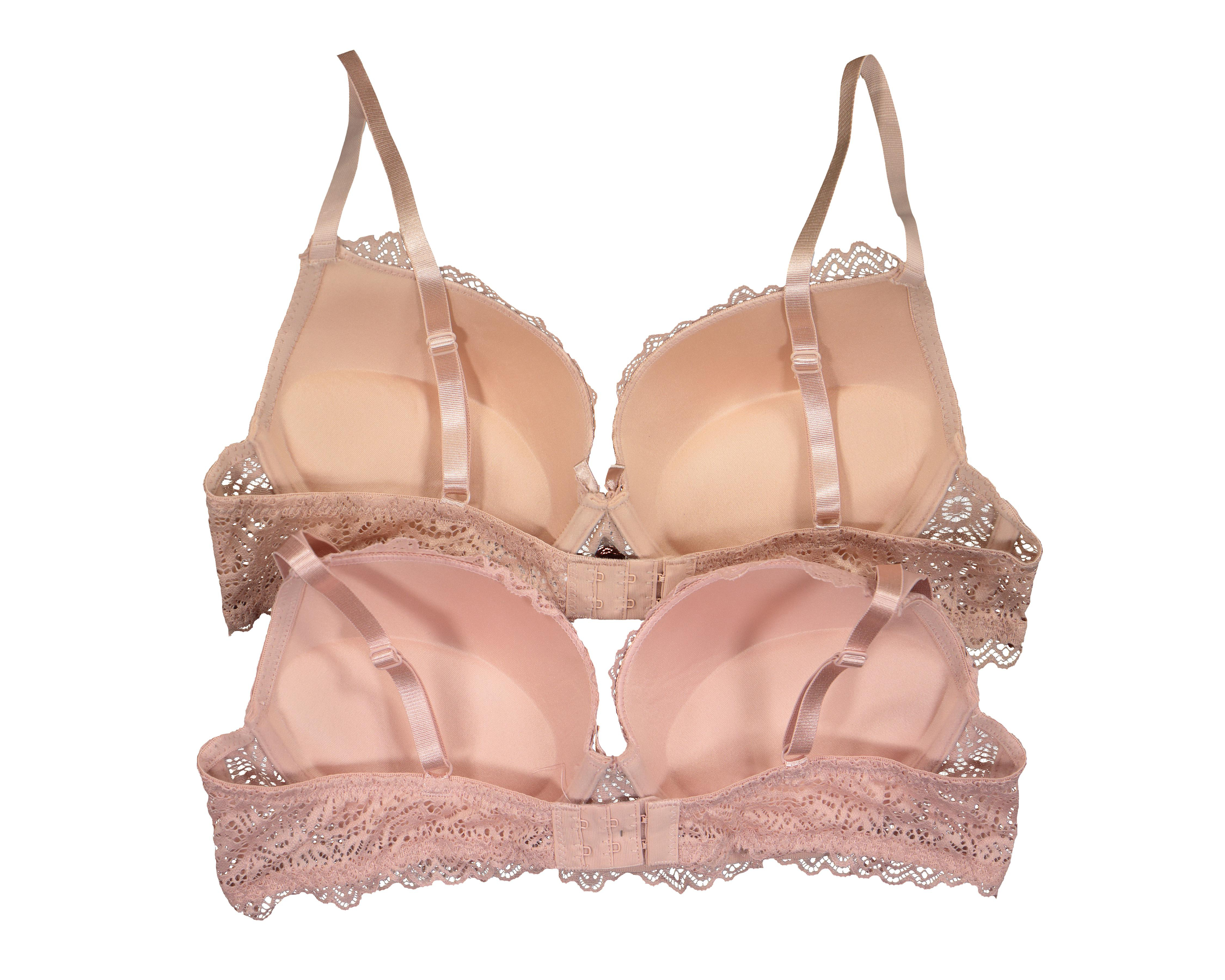 Foto 3 pulgar | Brasier con Encaje Eva Tu Estilo Íntimo Push Up para Mujer 2 Pack