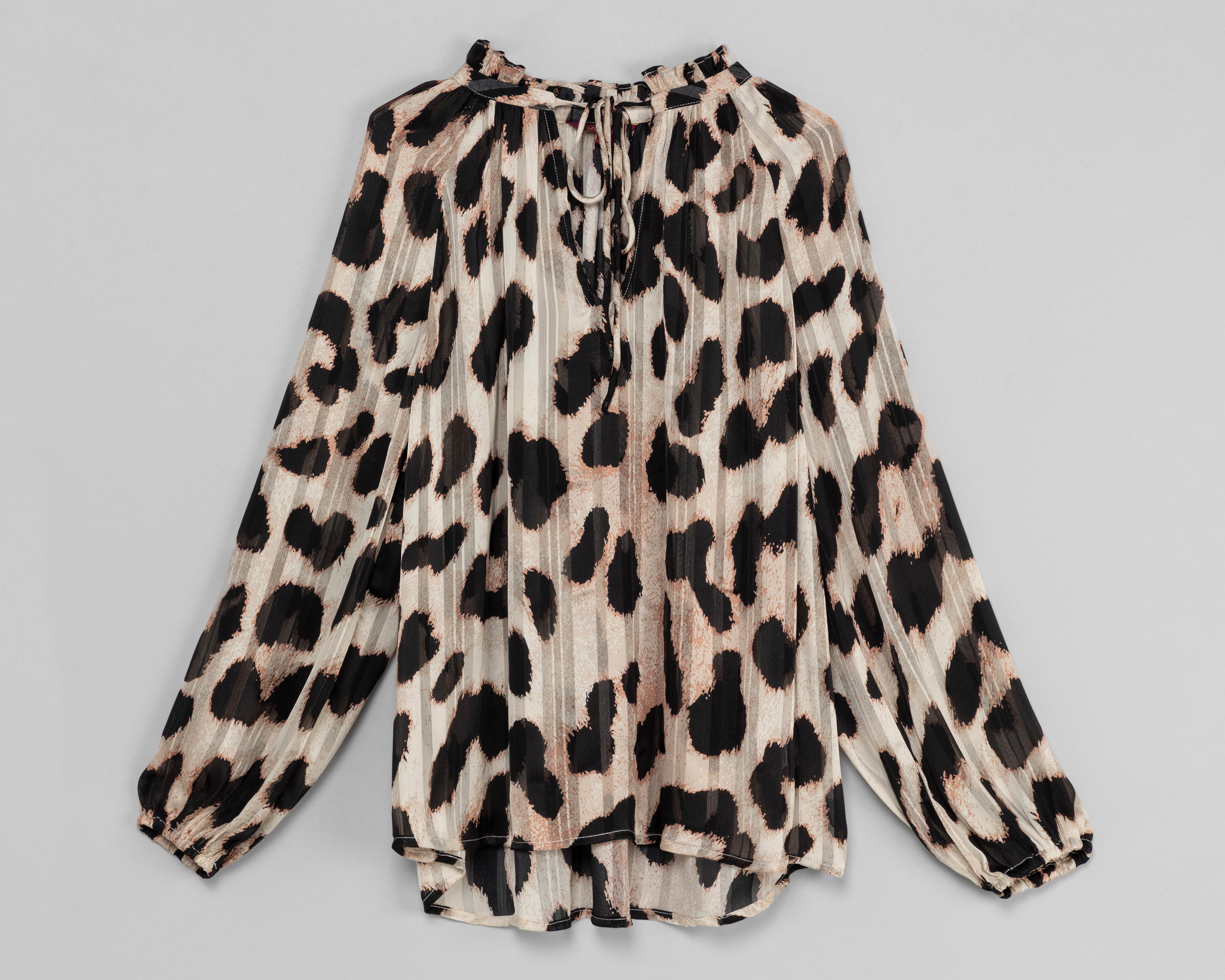 Blusa Sahara Manga Larga con Puños Elásticos