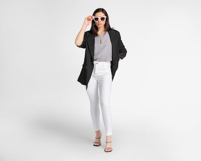 Foto 2 | Jeans Bebe Skinny Blanco