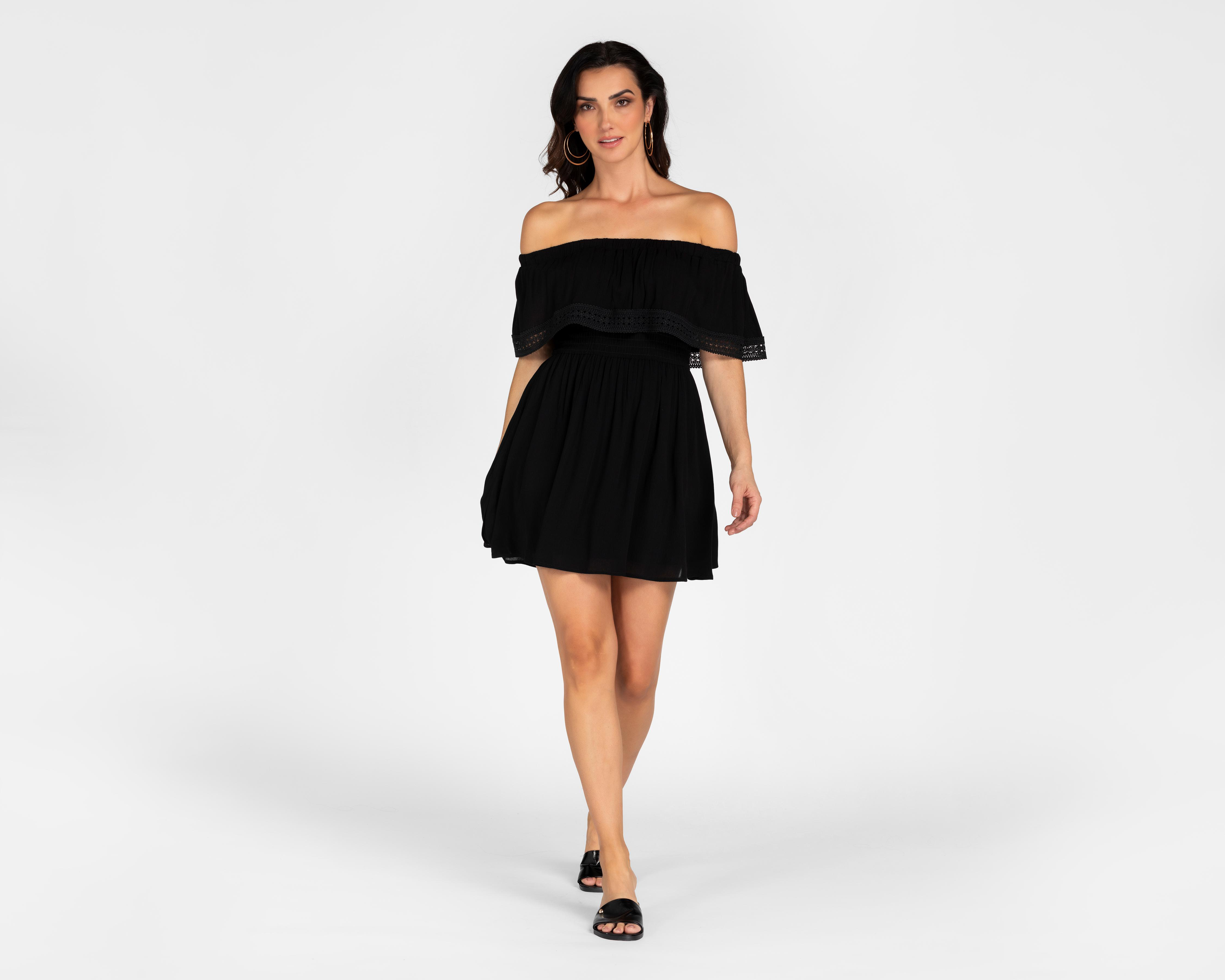 Foto 1 | Vestido Casual Sahara Corto Hombros Descubiertos para Mujer