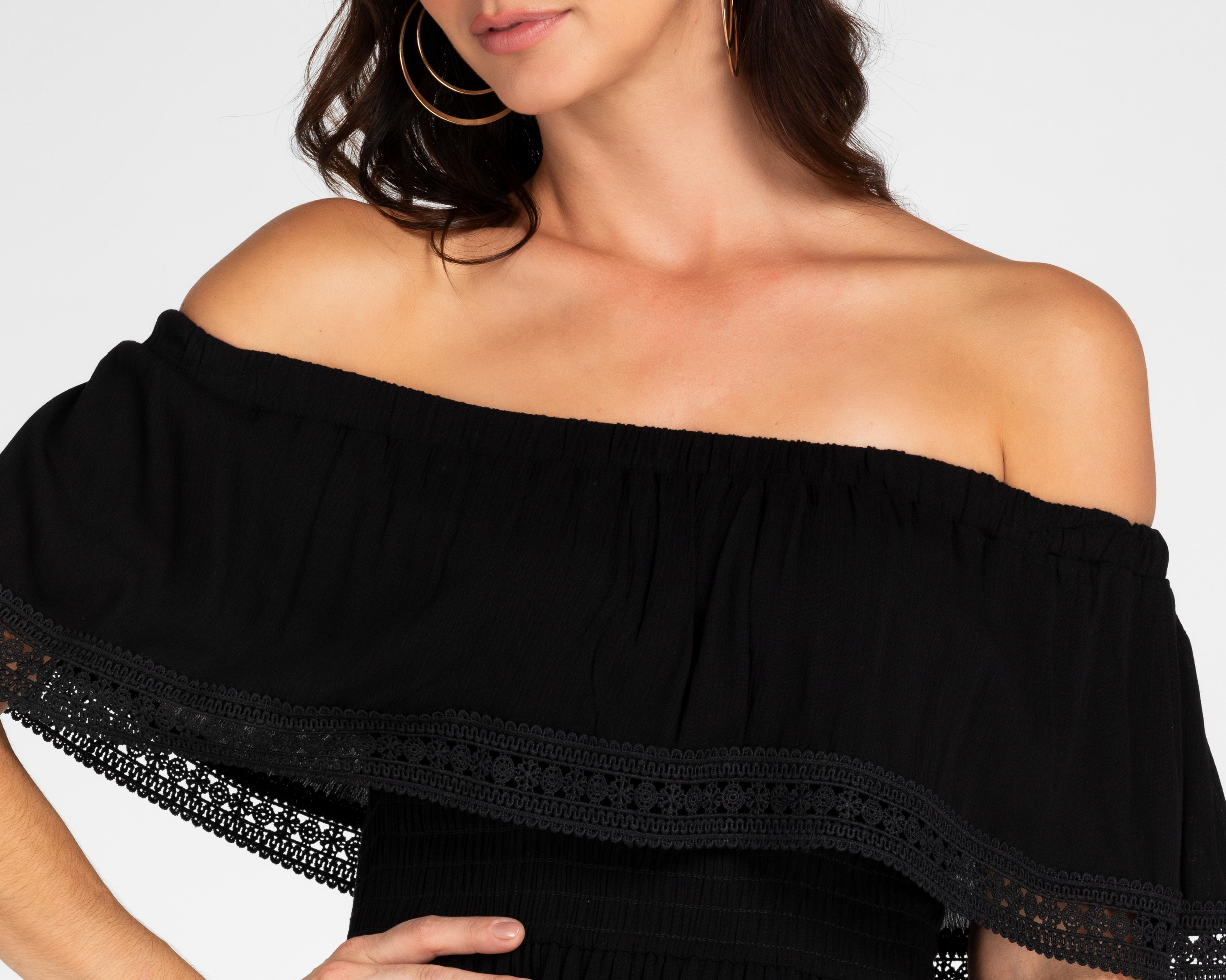 Foto 5 pulgar | Vestido Casual Sahara Corto Hombros Descubiertos para Mujer