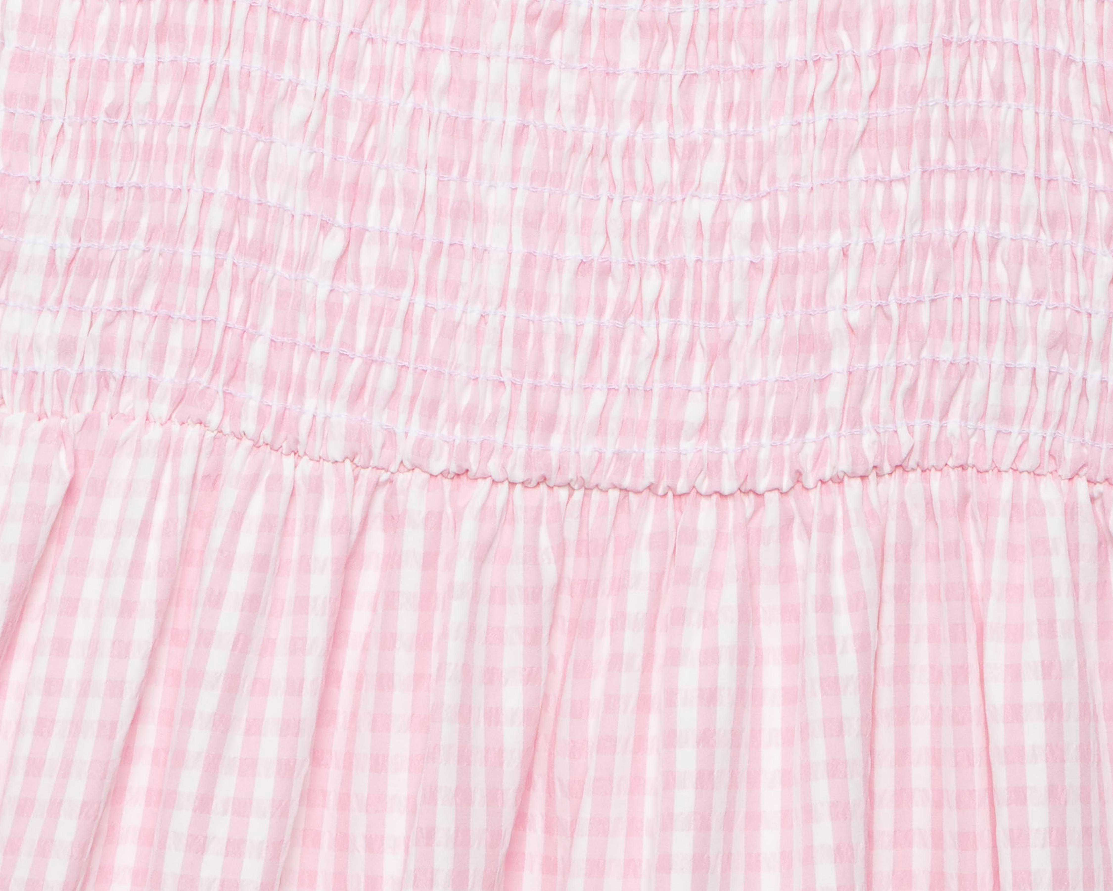 Foto 4 pulgar | Vestido Casual Refill a Cuadros con Tirantes Juvenil