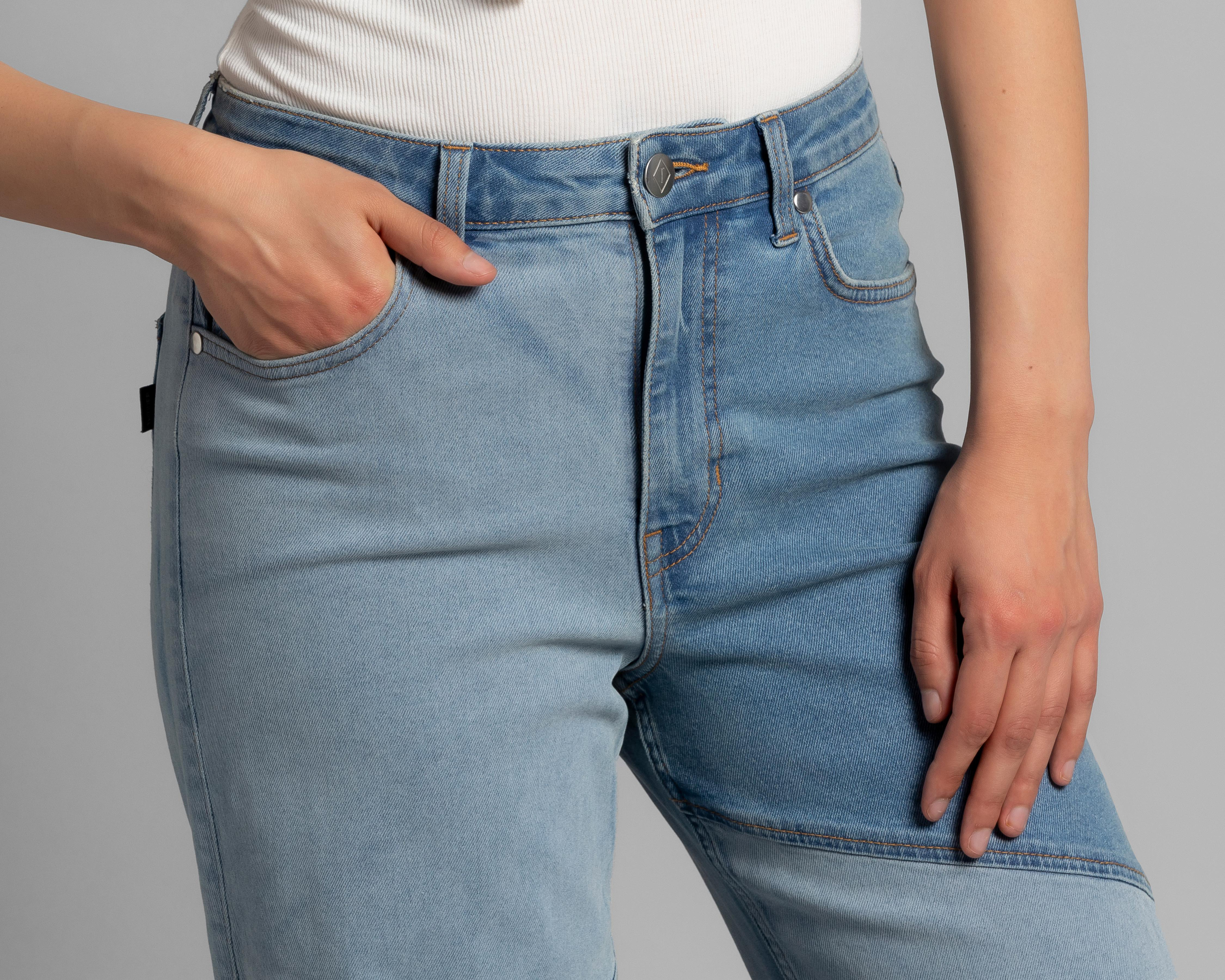 Foto 5 pulgar | Jeans Thinner Straight con Bloques