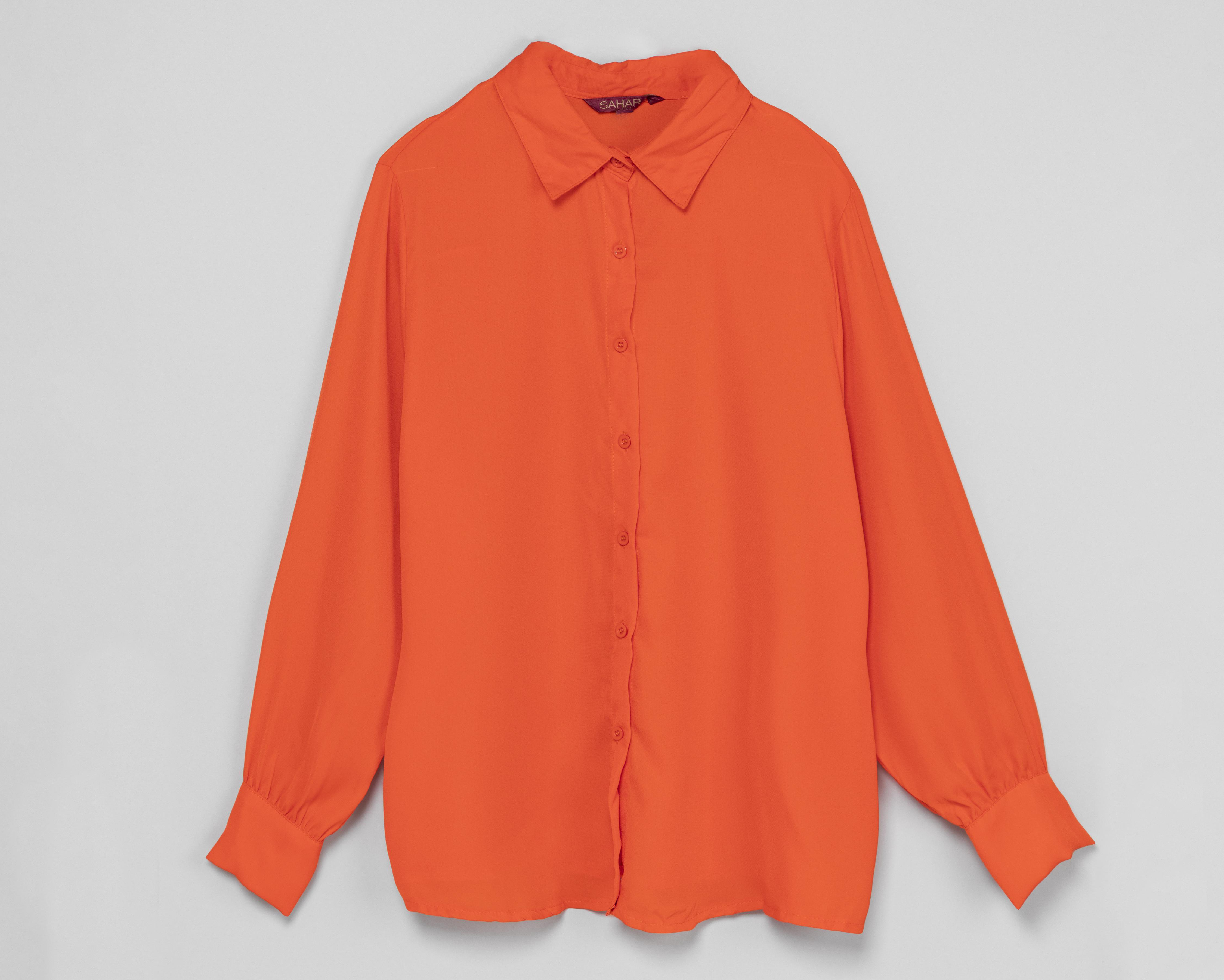 Foto 1 | Blusa Sahara Manga Larga Anaranjada