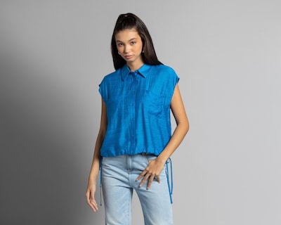 Foto 1 | Blusa Thinner Manga Corta con Botones