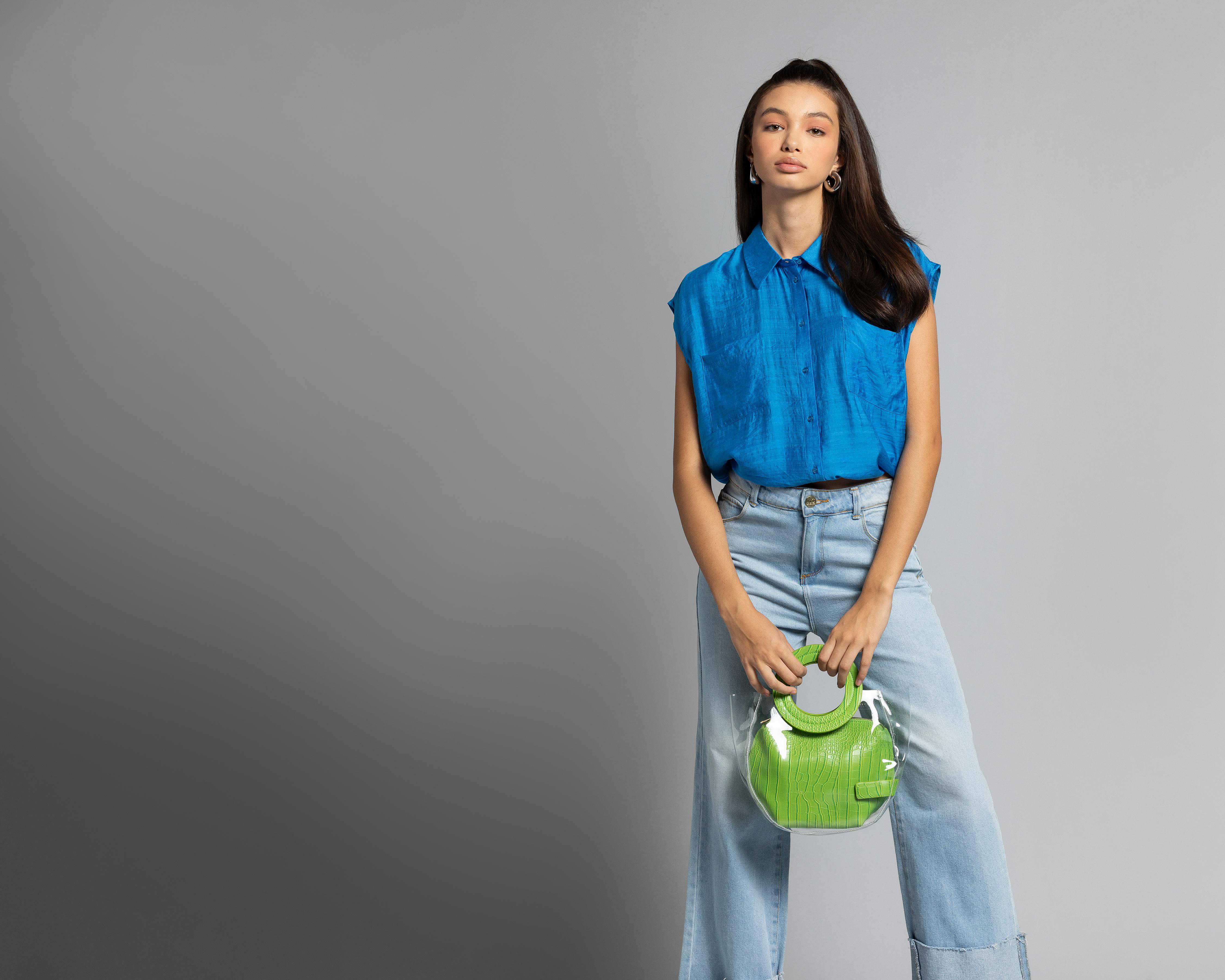 Foto 2 | Blusa Thinner Manga Corta con Botones