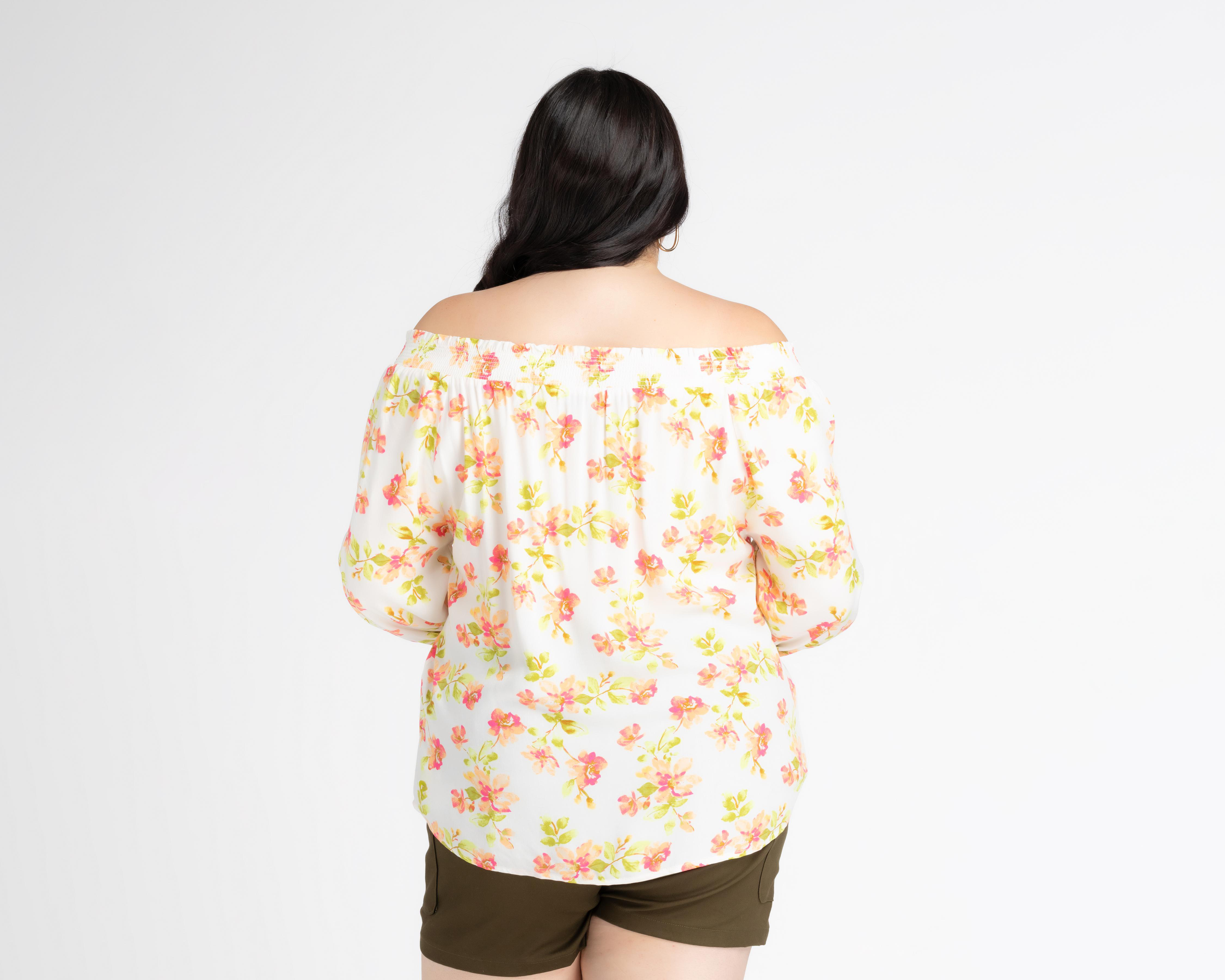 Foto 3 | Blusa Lady Sun Manga 3/4 Floral