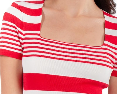 Foto 4 | Vestido Casual Forever 21 Manga Corta a Rayas Corto para Mujer
