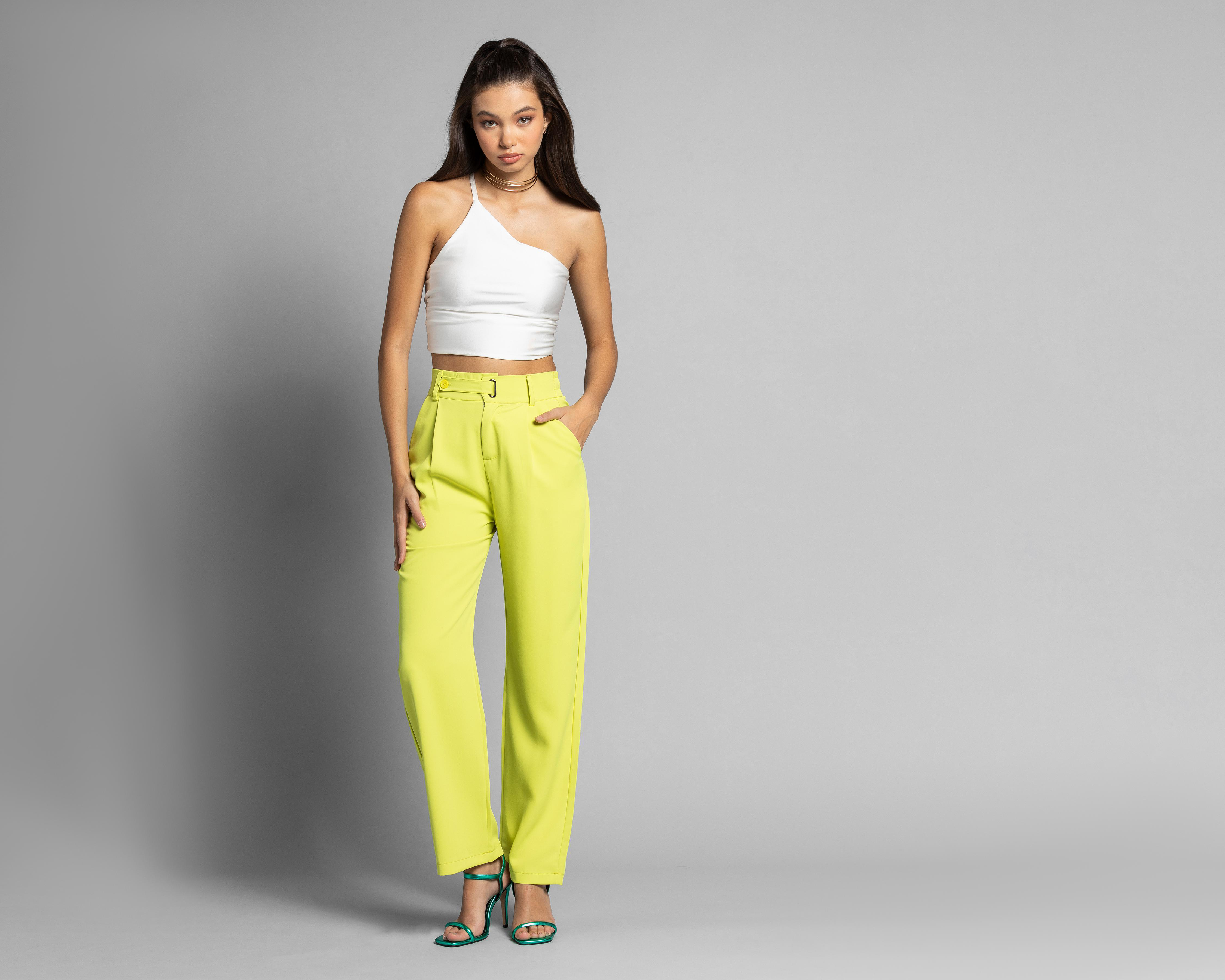 Foto 2 | Pantalón de Vestir Thinner con Elástico en Pretina