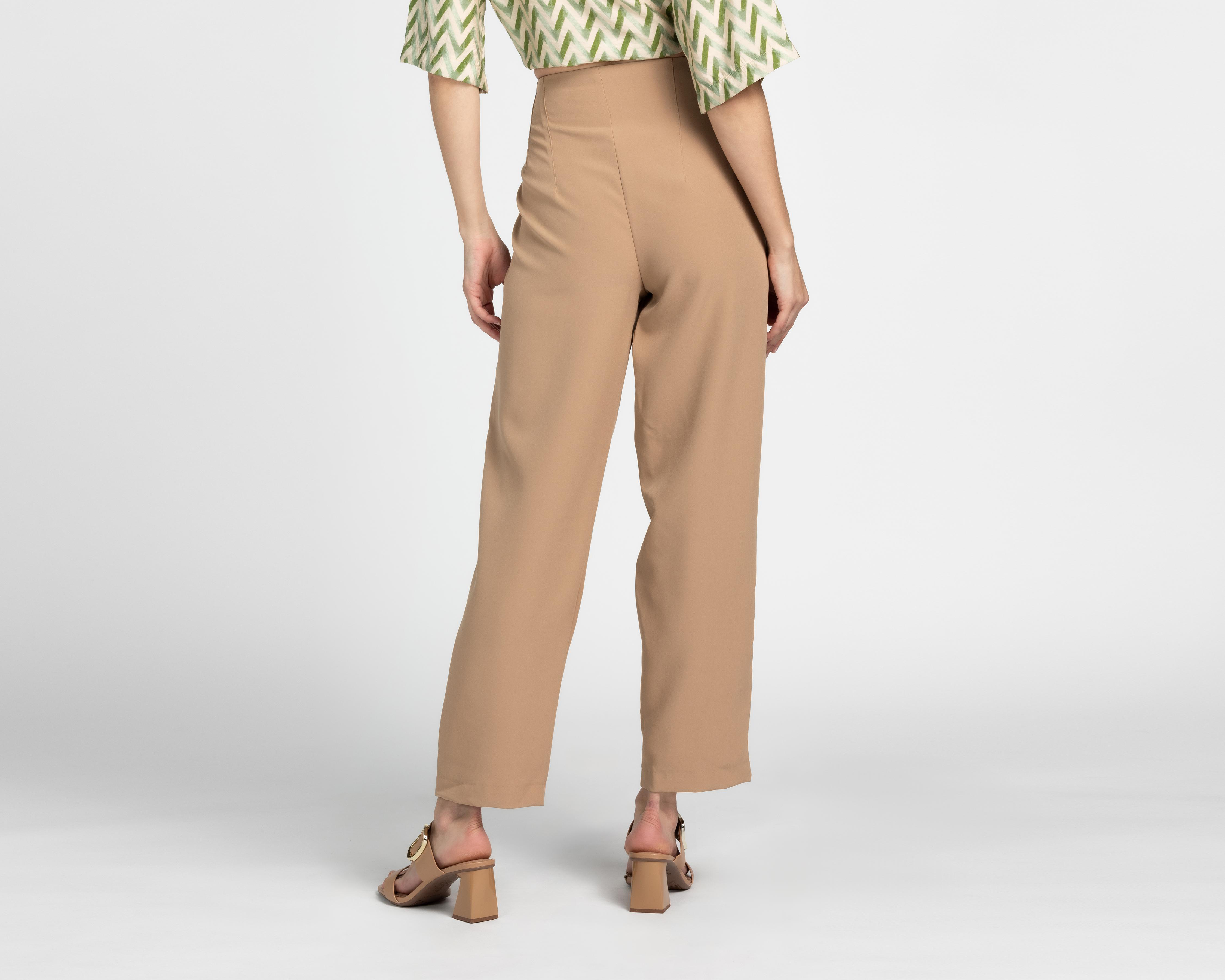 Foto 4 pulgar | Pantalón de Vestir Sahara Café para Mujer