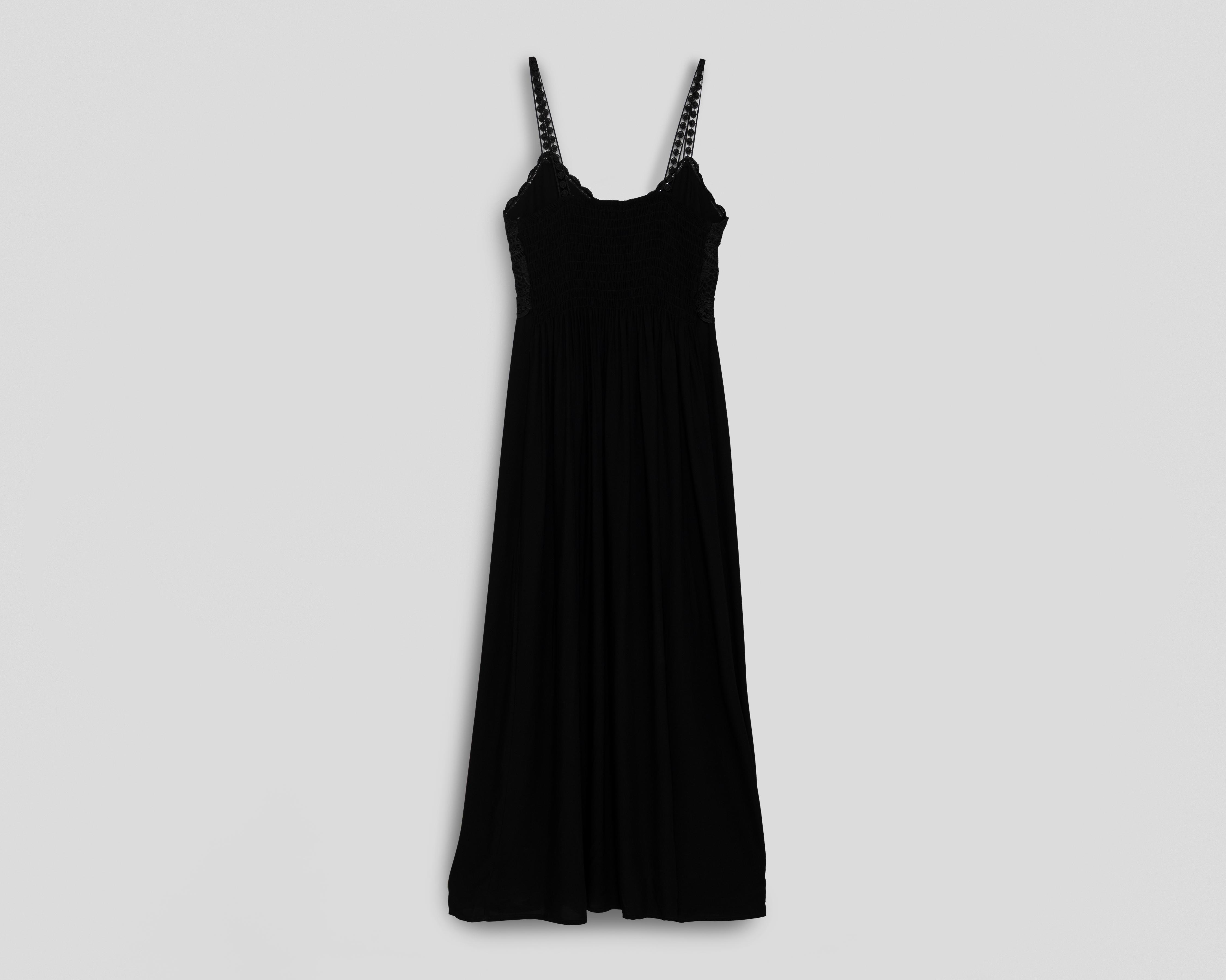 Foto 3 pulgar | Vestido de Playa Rio Beach Negro con Encaje para Mujer