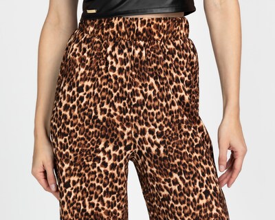 Foto 4 | Pantalón Ancho Sahara Animal Print
