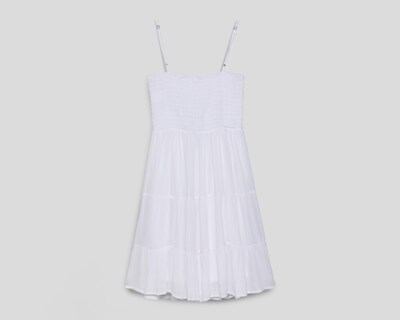 Foto 2 | Vestido de Playa Rio Beach Blanco con Smock para Mujer