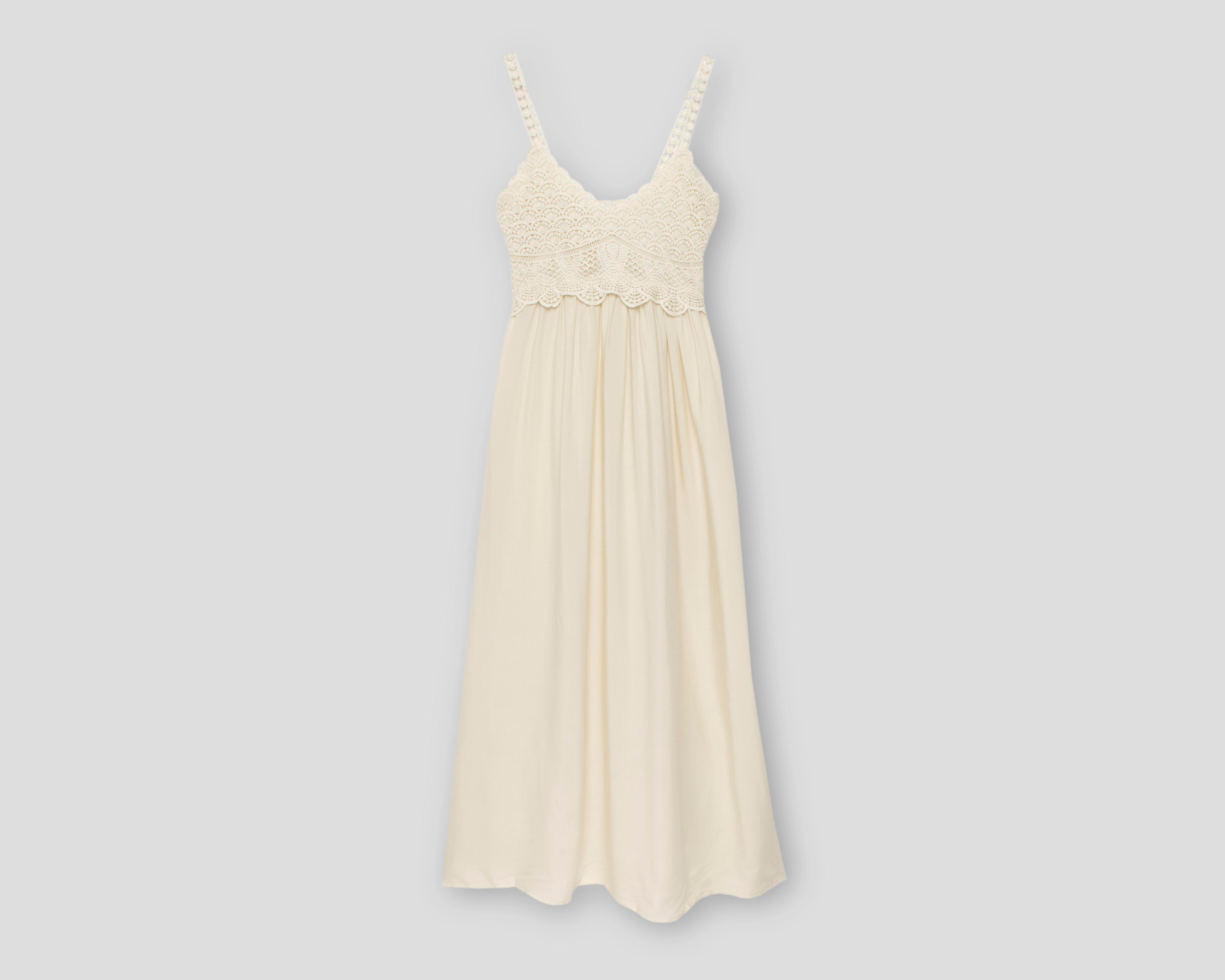 Foto 2 pulgar | Vestido de Playa Rio Beach Beige con Tirantes