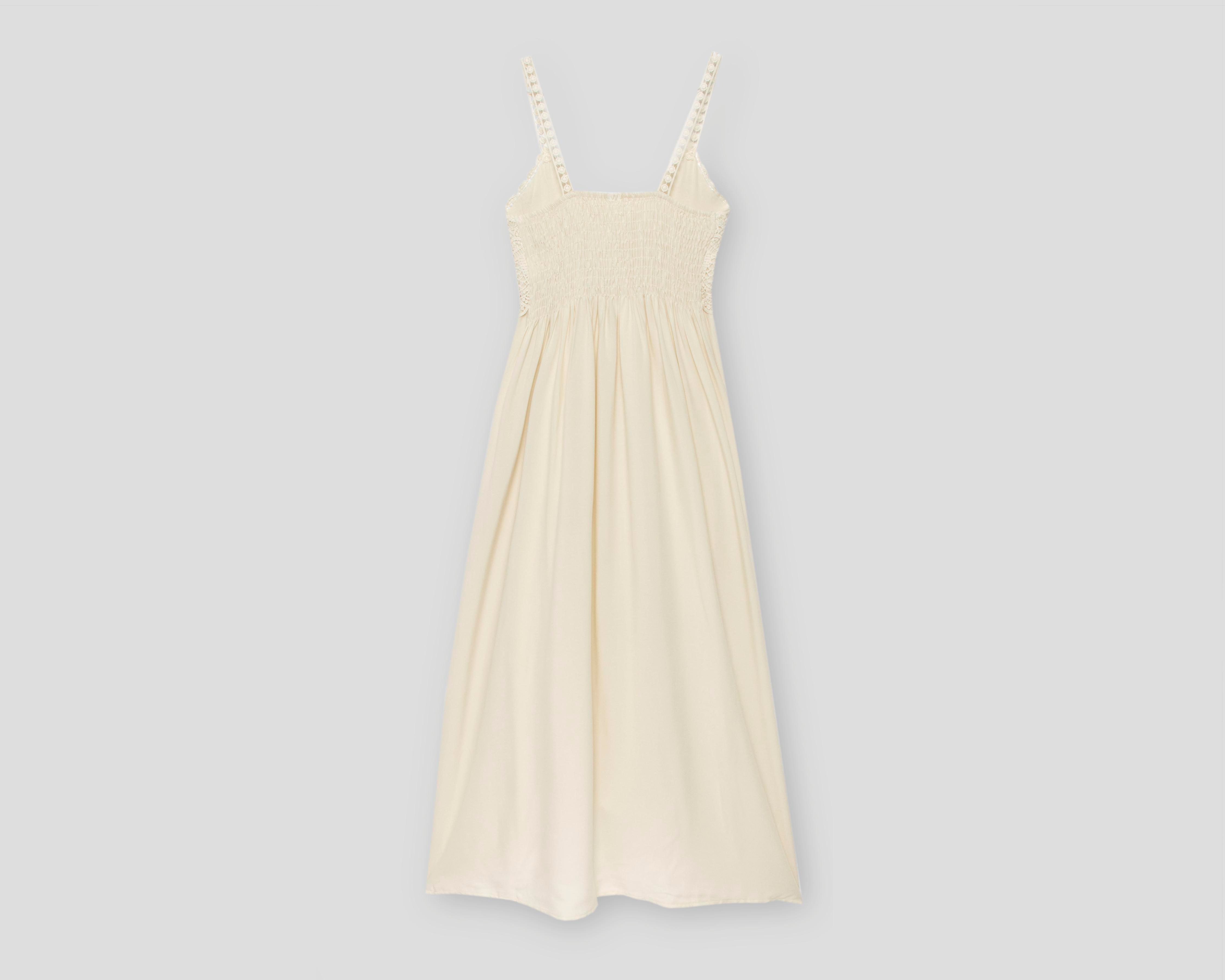 Foto 3 pulgar | Vestido de Playa Rio Beach Beige con Tirantes