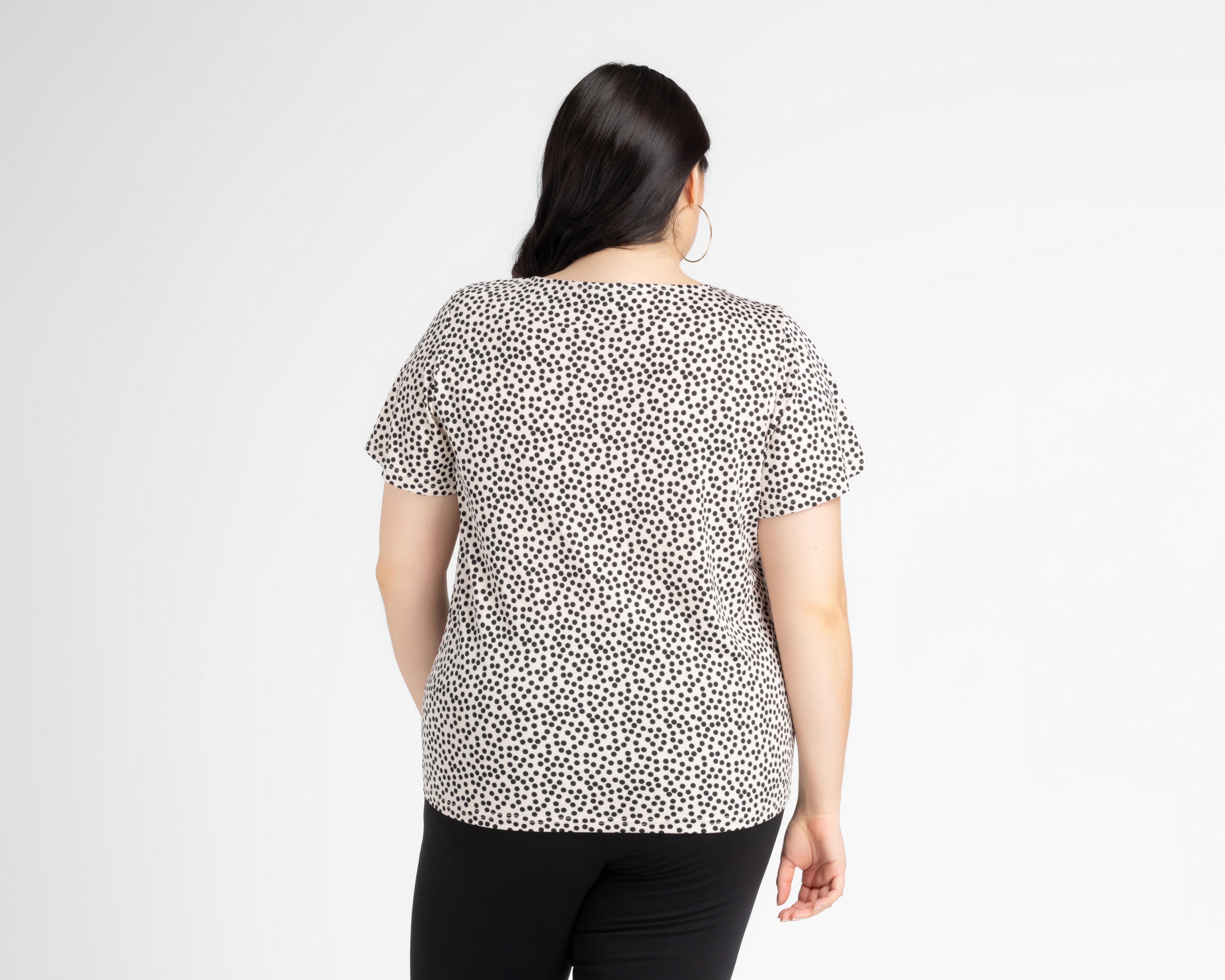 Foto 4 pulgar | Blusa Lady Sun Manga Corta de Puntos