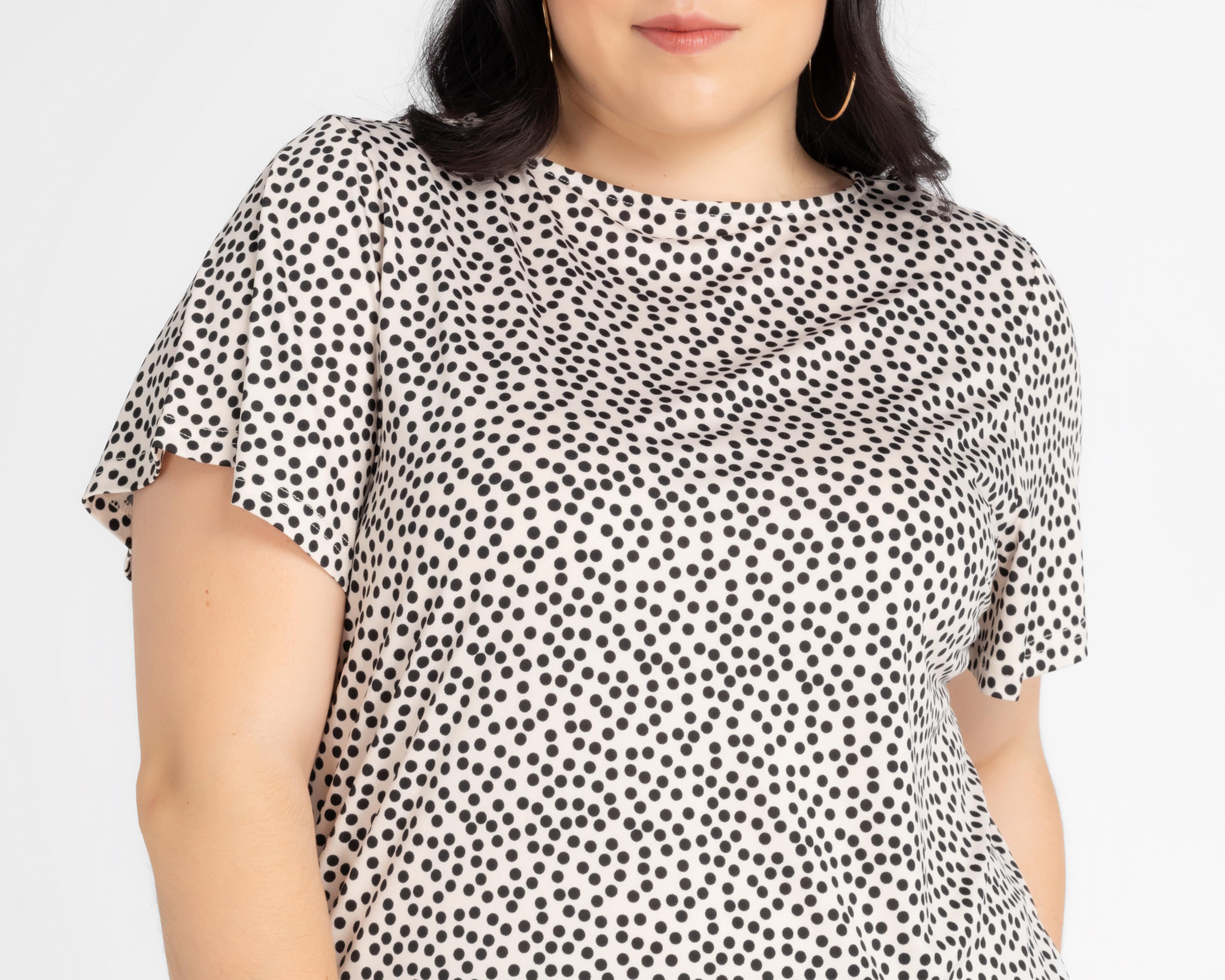 Foto 4 | Blusa Lady Sun Manga Corta de Puntos