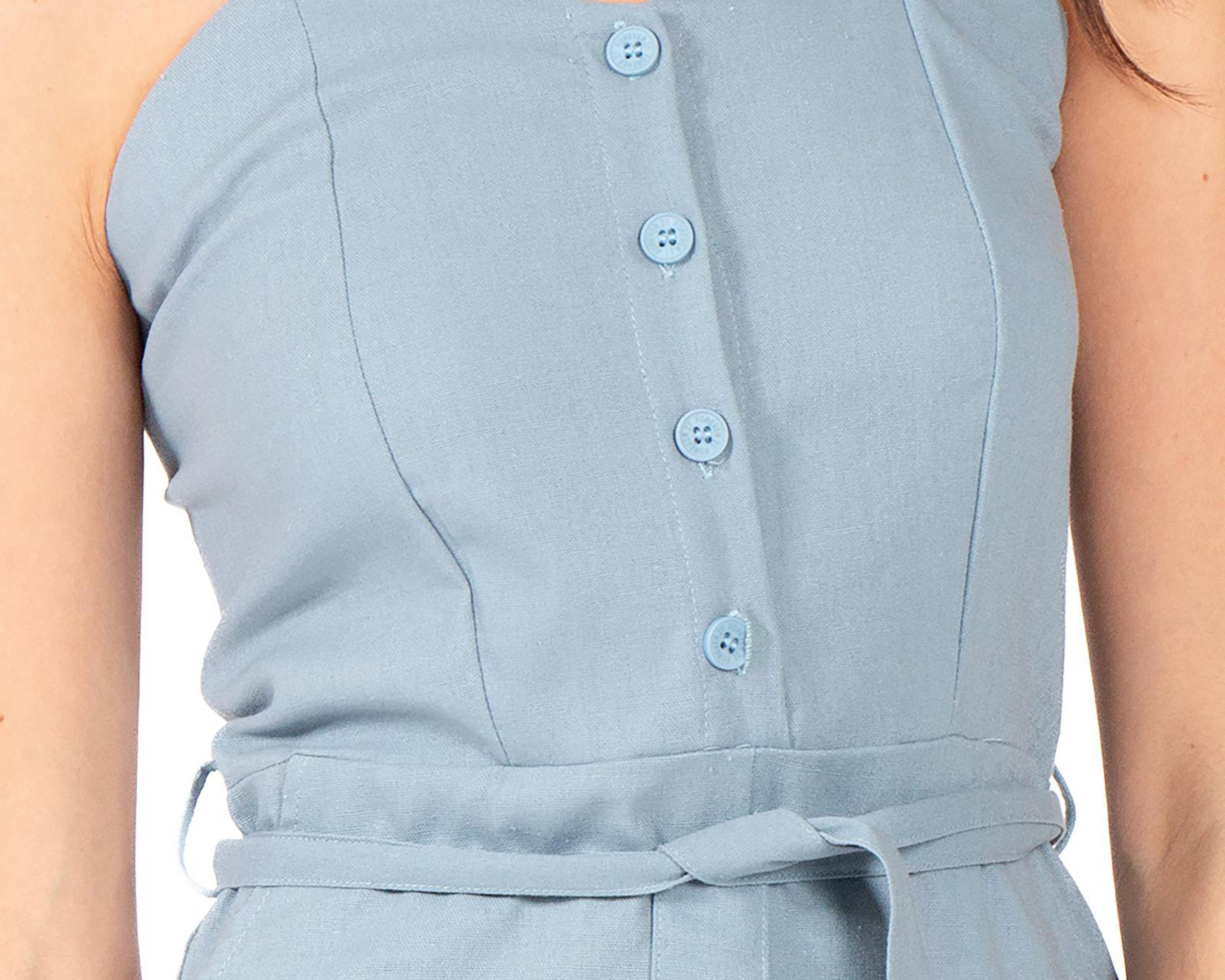 Foto 5 pulgar | Jumper Casual Forever 21 Azul Corto para Mujer