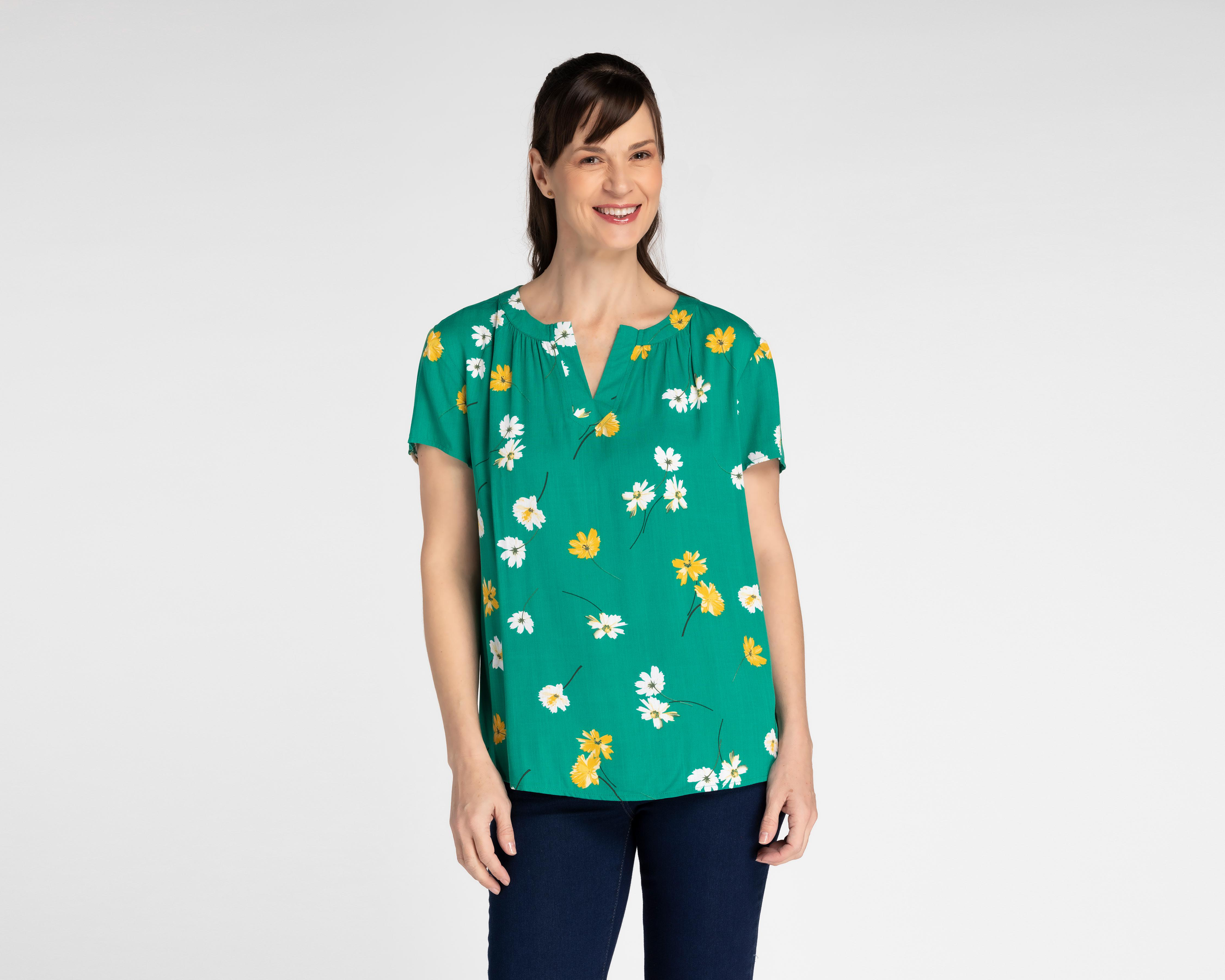 Foto 2 pulgar | Blusa Lady Sun Manga Corta Estampado Floral