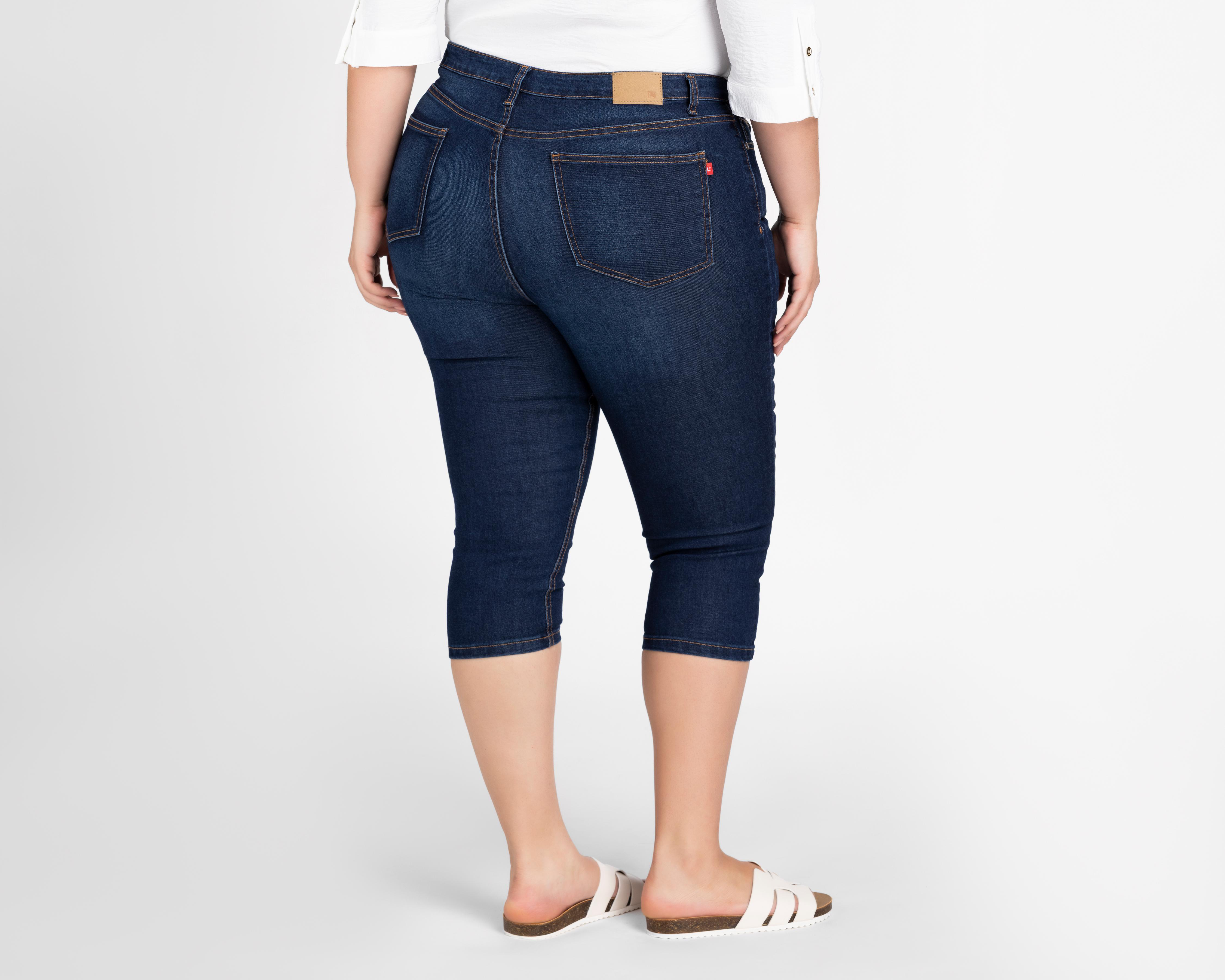 Foto 4 pulgar | Pantalón Capri Lucky Star de Mezclilla para Mujer