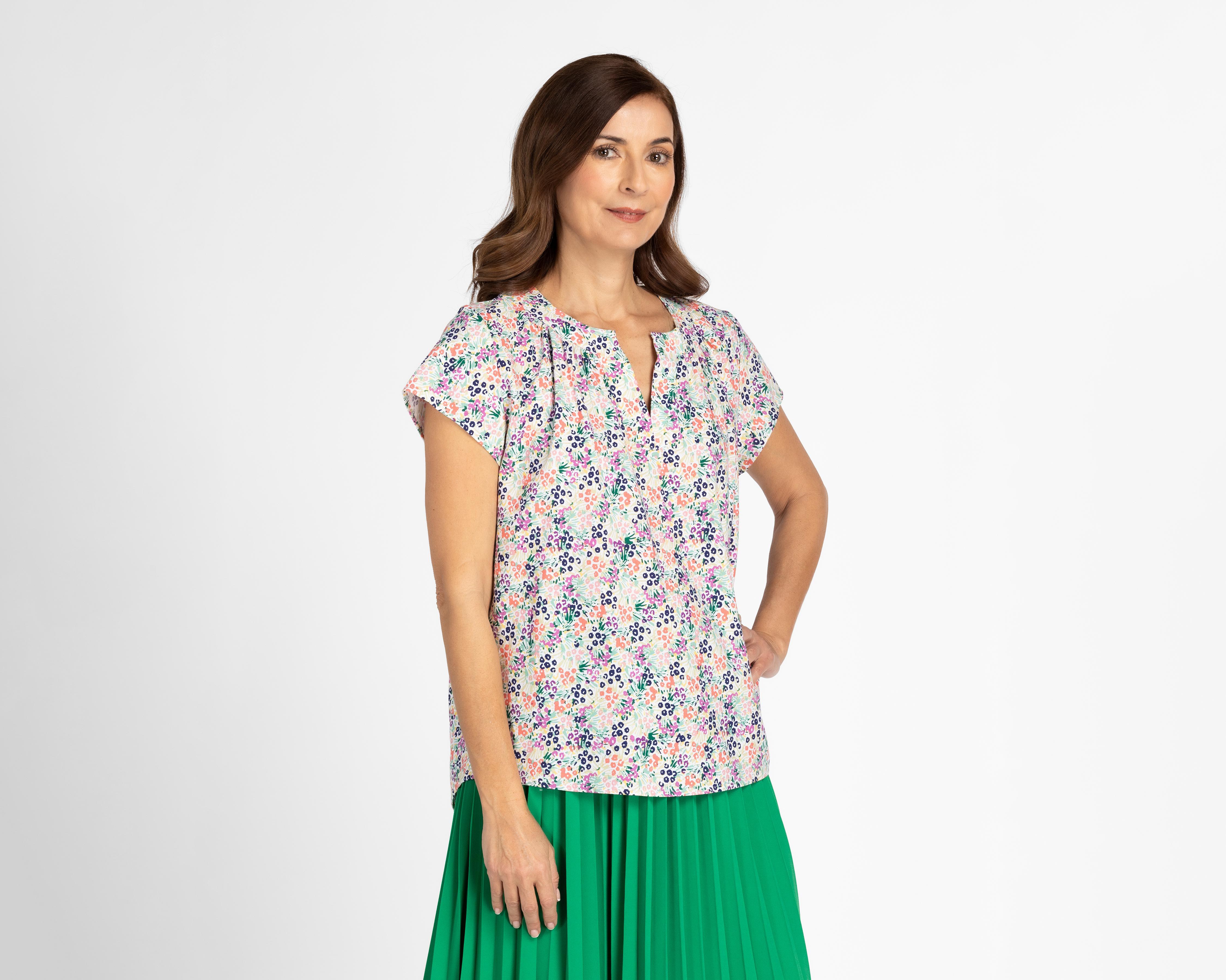 Foto 2 pulgar | Blusa Lady Sun Manga Corta Floral