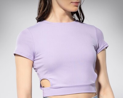 Foto 4 | Blusa Thinner Manga Corta con Aberturas Laterales