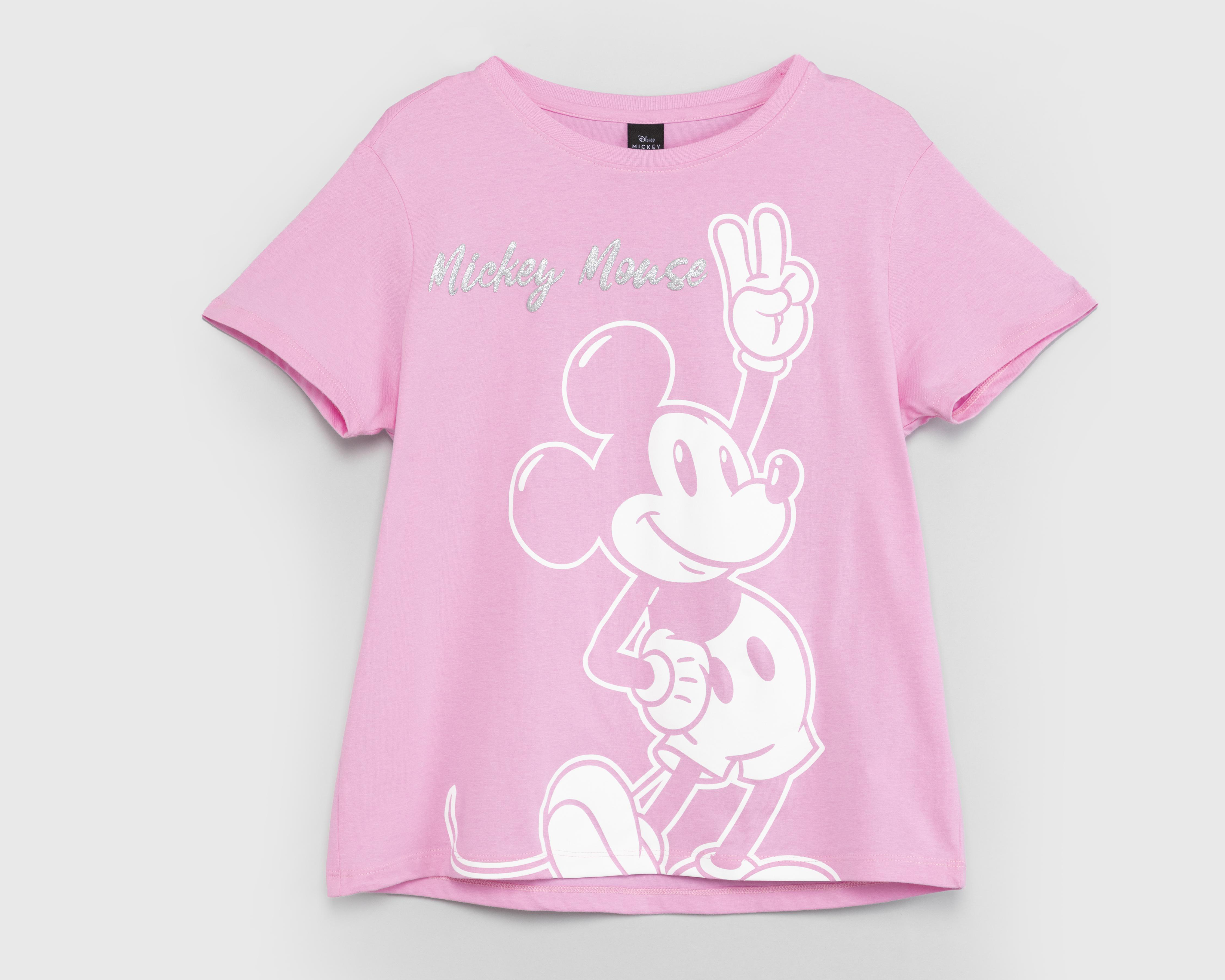 Foto 1 | Playera Disney Mickey Mouse Manga Corta para Mujer