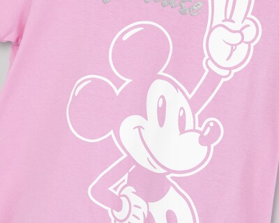Foto 3 | Playera Disney Mickey Mouse Manga Corta para Mujer
