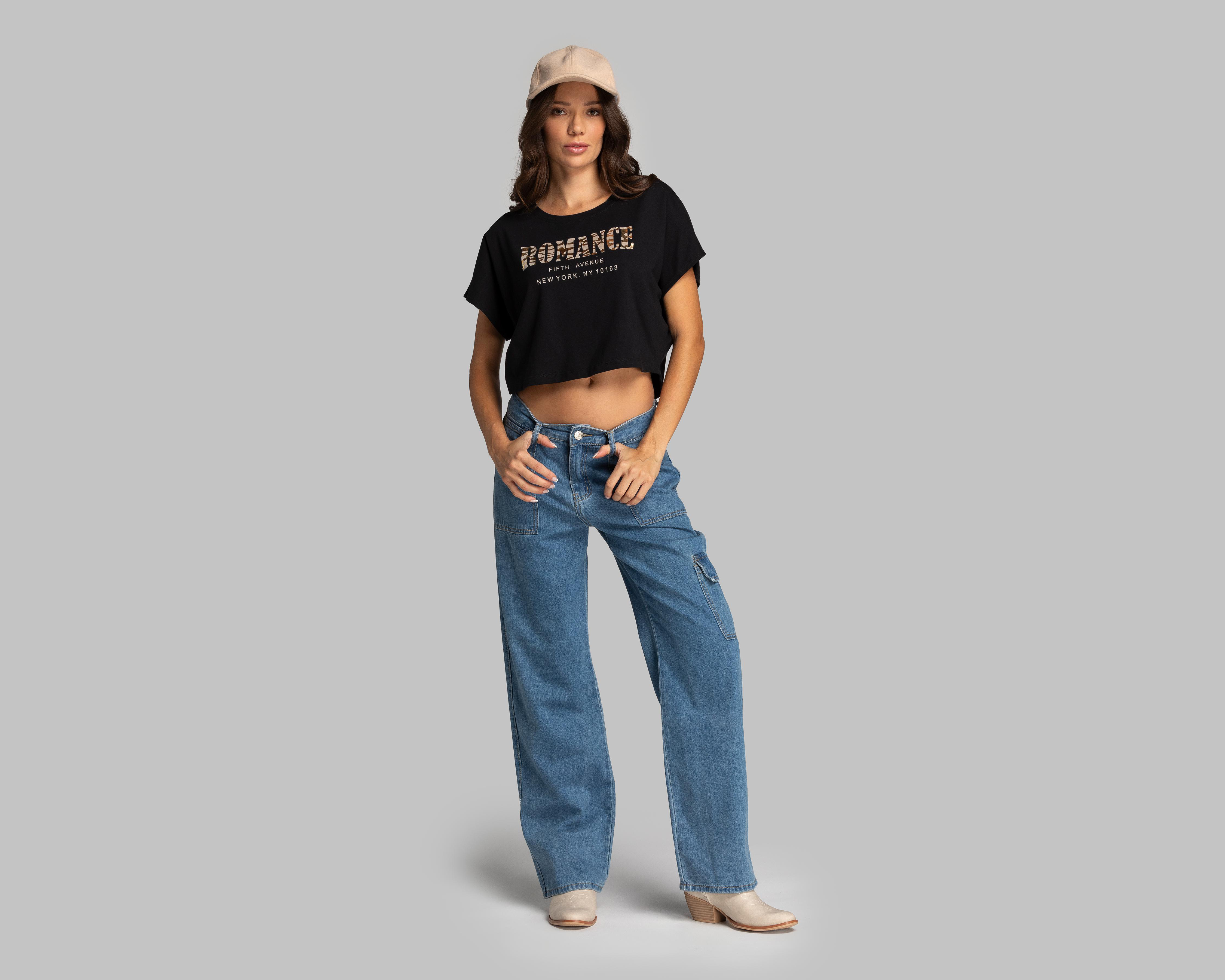 Foto 2 | Playera Thinner Manga Corta para Mujer