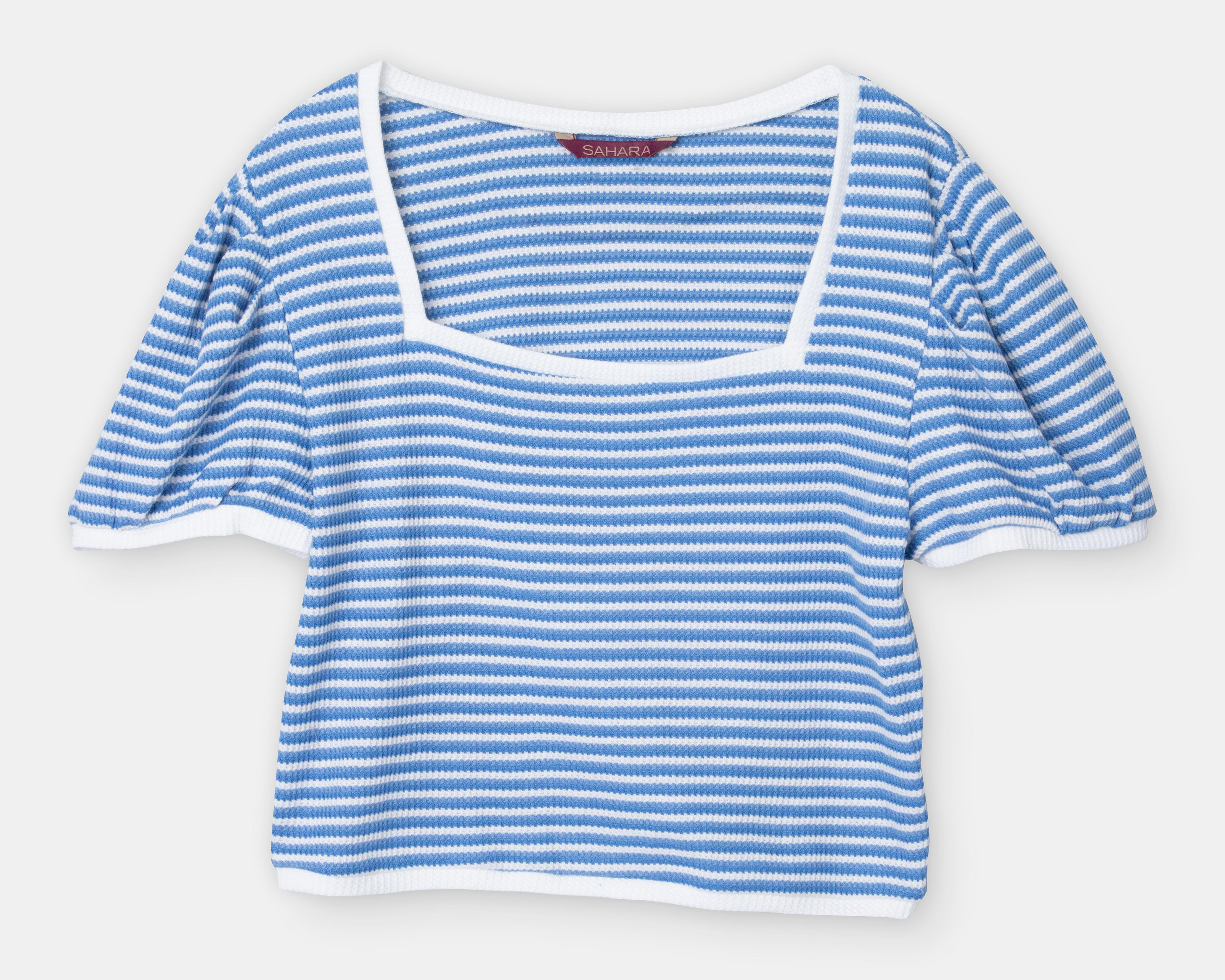 Foto 1 | Blusa Sahara Manga Corta a Rayas