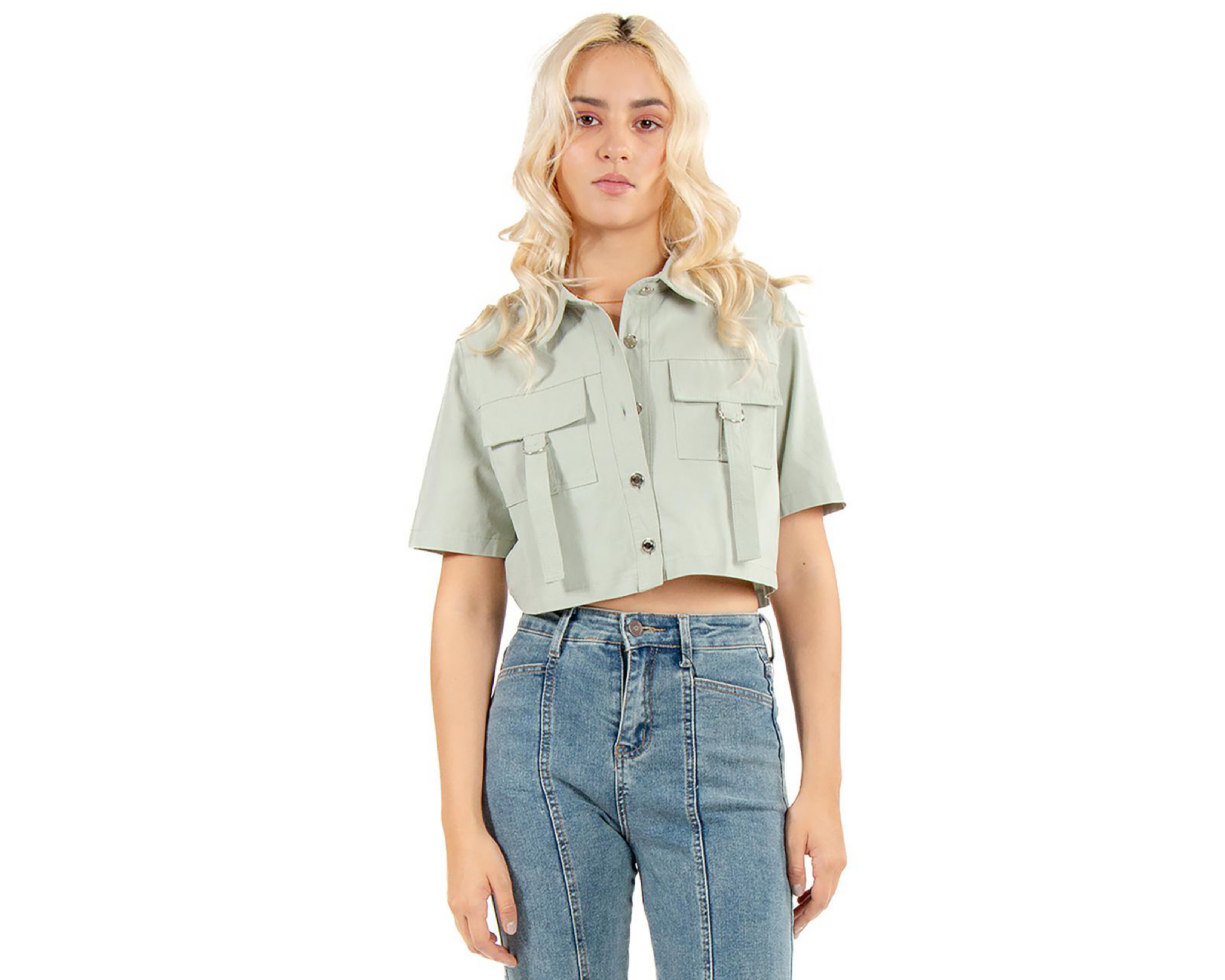 Foto 1 | Blusa con Bolsillos Forever 21 para Mujer
