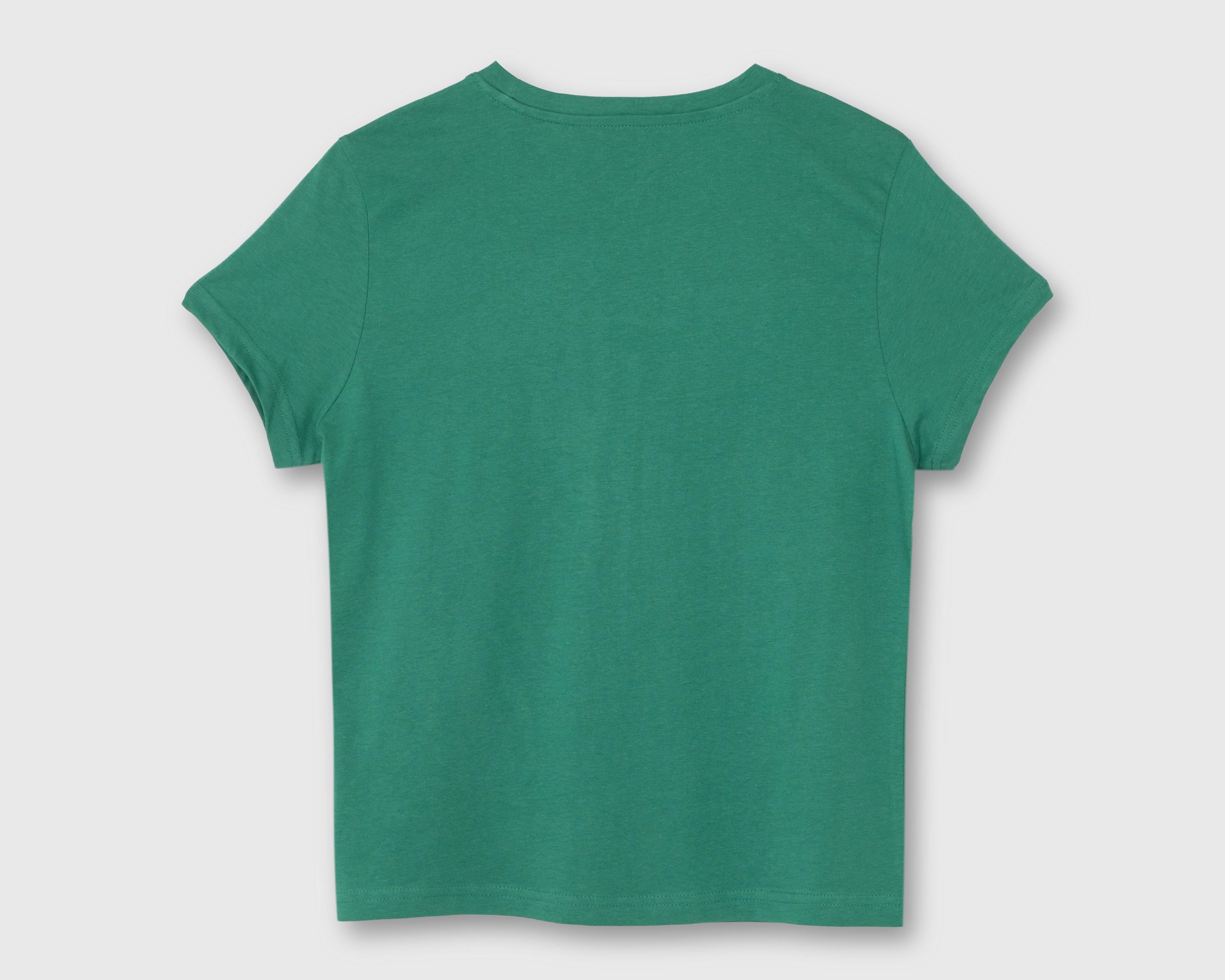 Foto 3 pulgar | Playera Refill Verde para Mujer