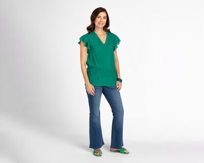 Foto 2 | Blusa Sahara Manga Corta con Olán